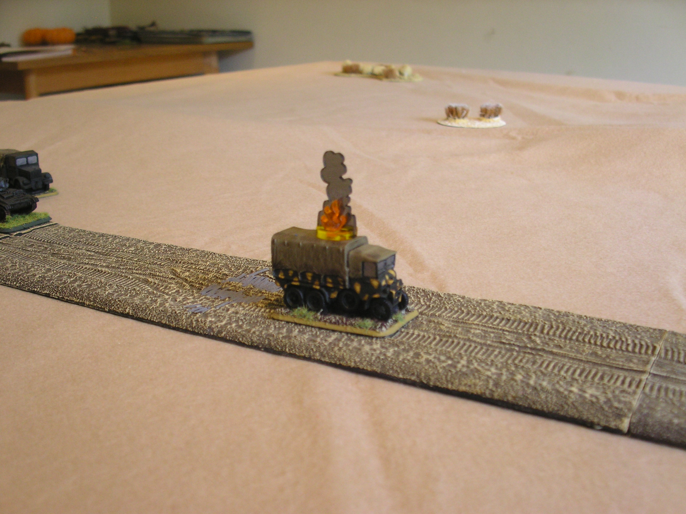 Did I mention that as the main action was taking place, the other two british MKVIs were running riot over the italian truck convoy?