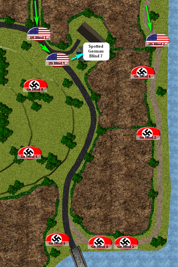 The US blinds spot one of the Germans