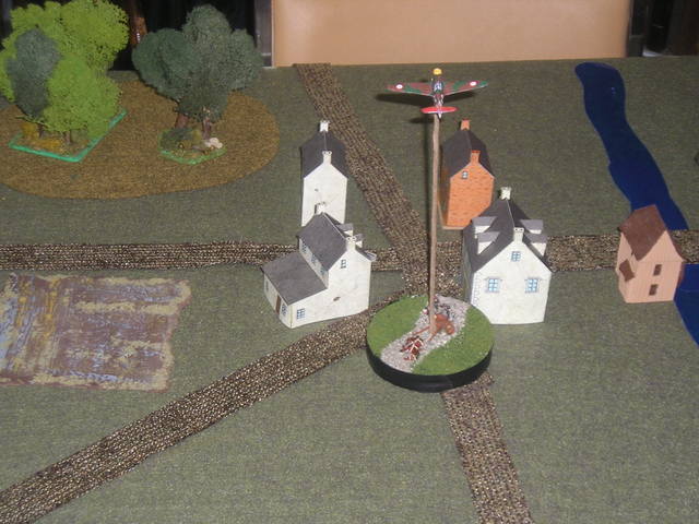 French Morane Saulnier strafs Couchy en bois. The French got early air support and a great spotting role - obviously German discipline was lacking.