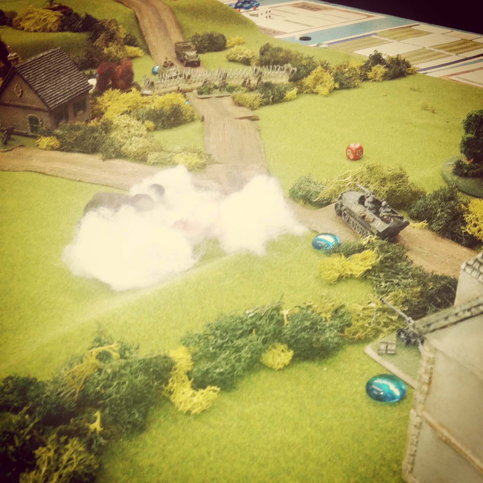 Smoke is laid down in front of the German position on Hill 91 to cover the US advance