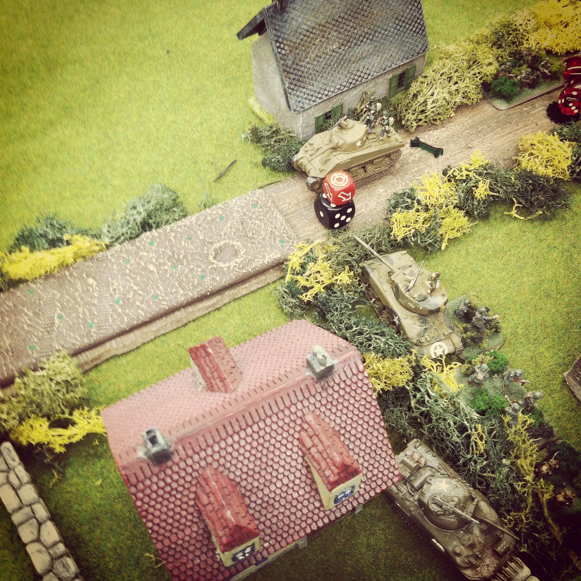 A direct hit from Germany artillery arrives in the middle of the American position
