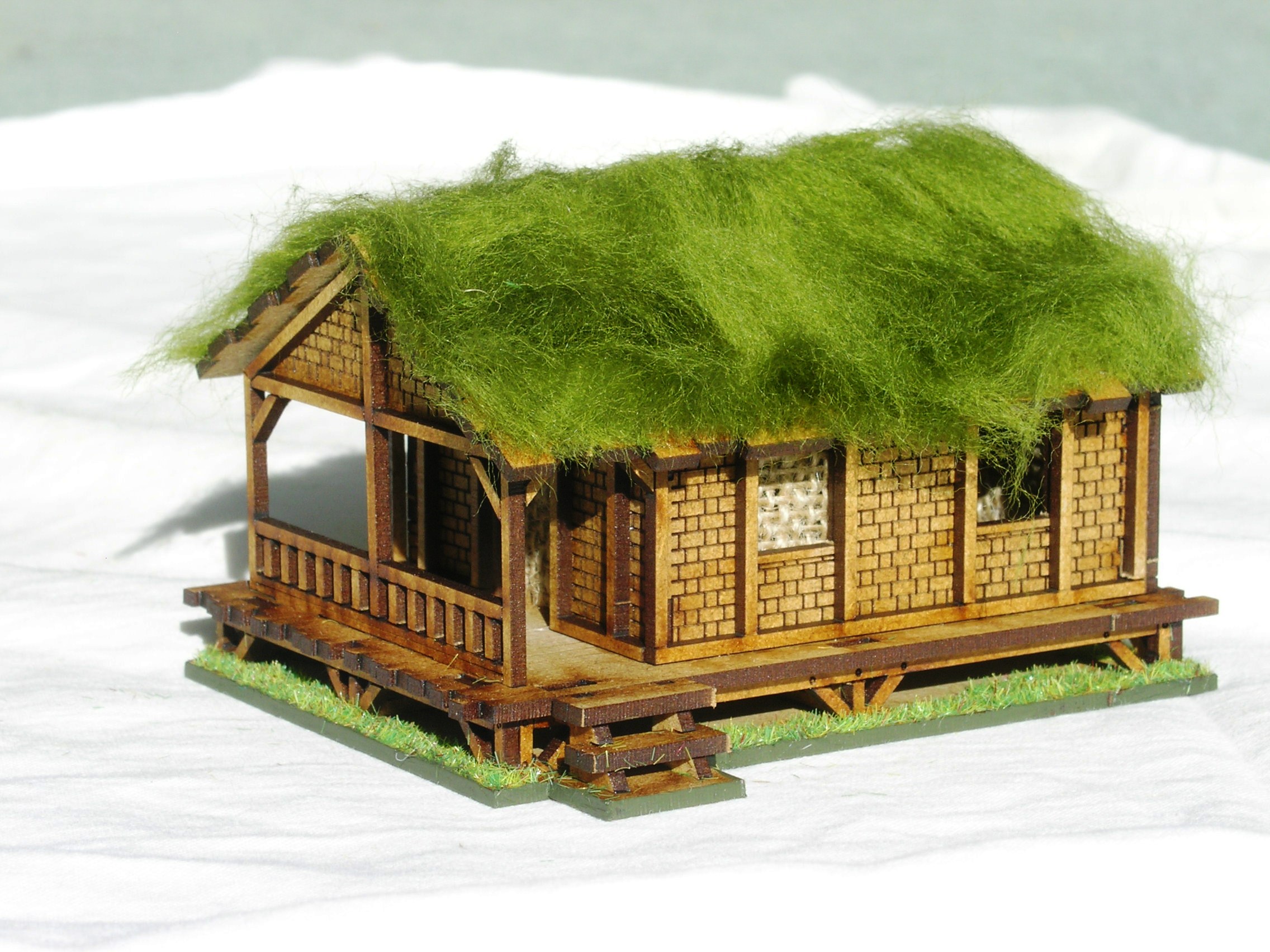 Building Three: Woven Palm Style Village House - Low