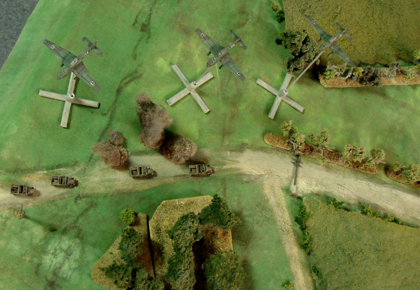 Stukas spot some road traffic