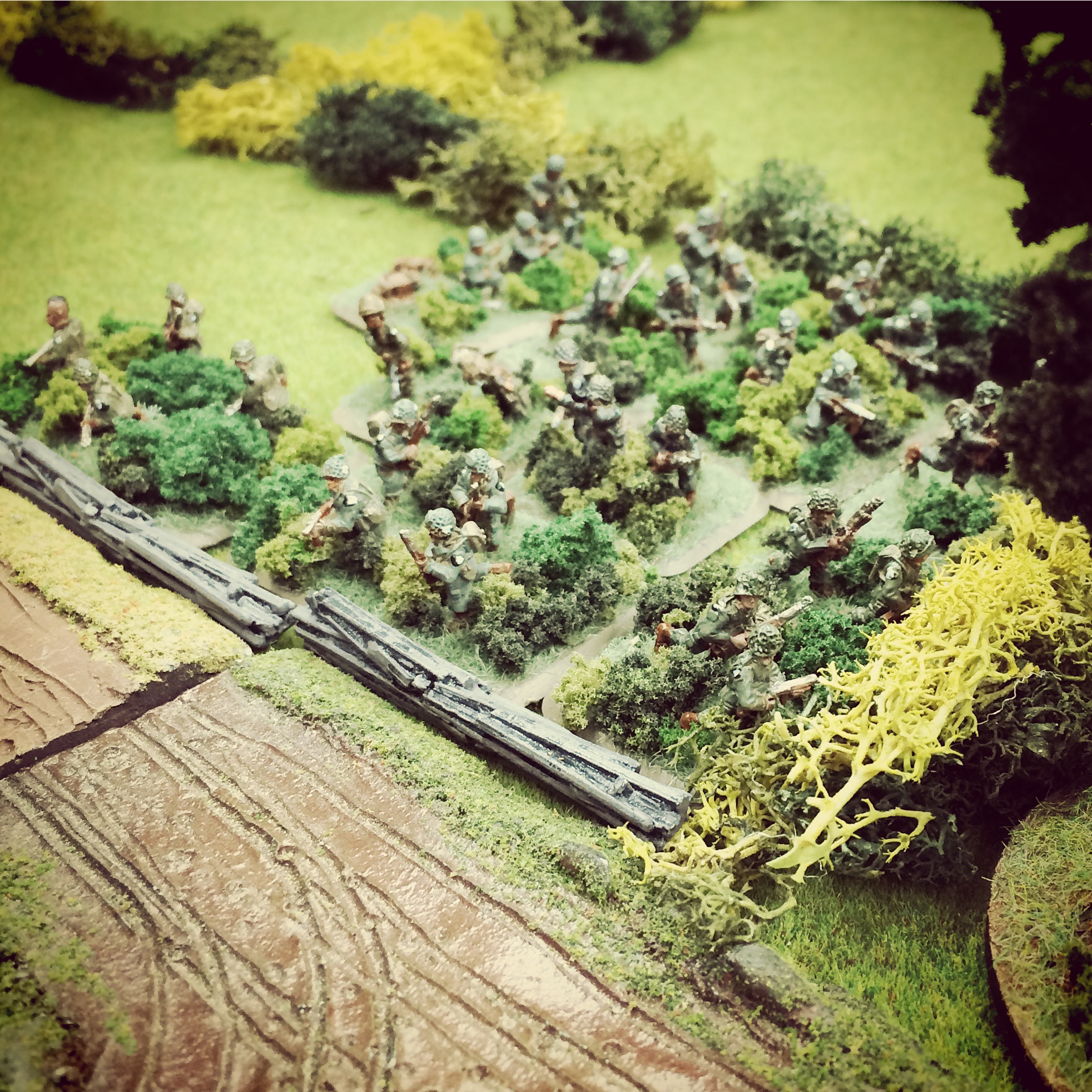 The first US forces are revealed beyond a wood north of Cabourg