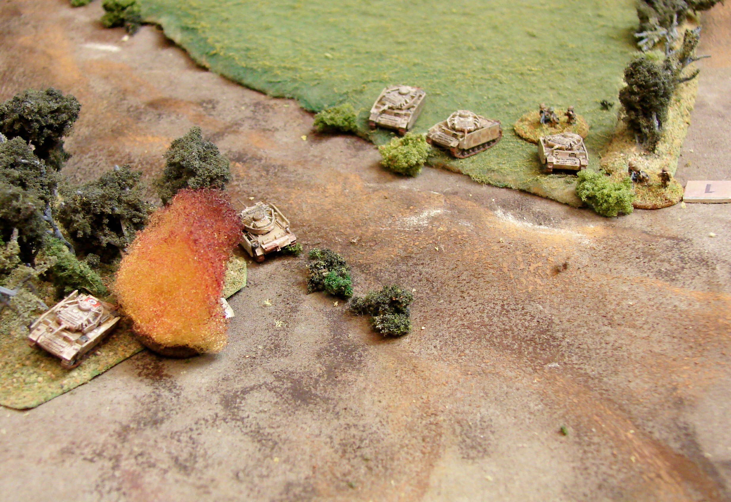 The left flank is stalled also