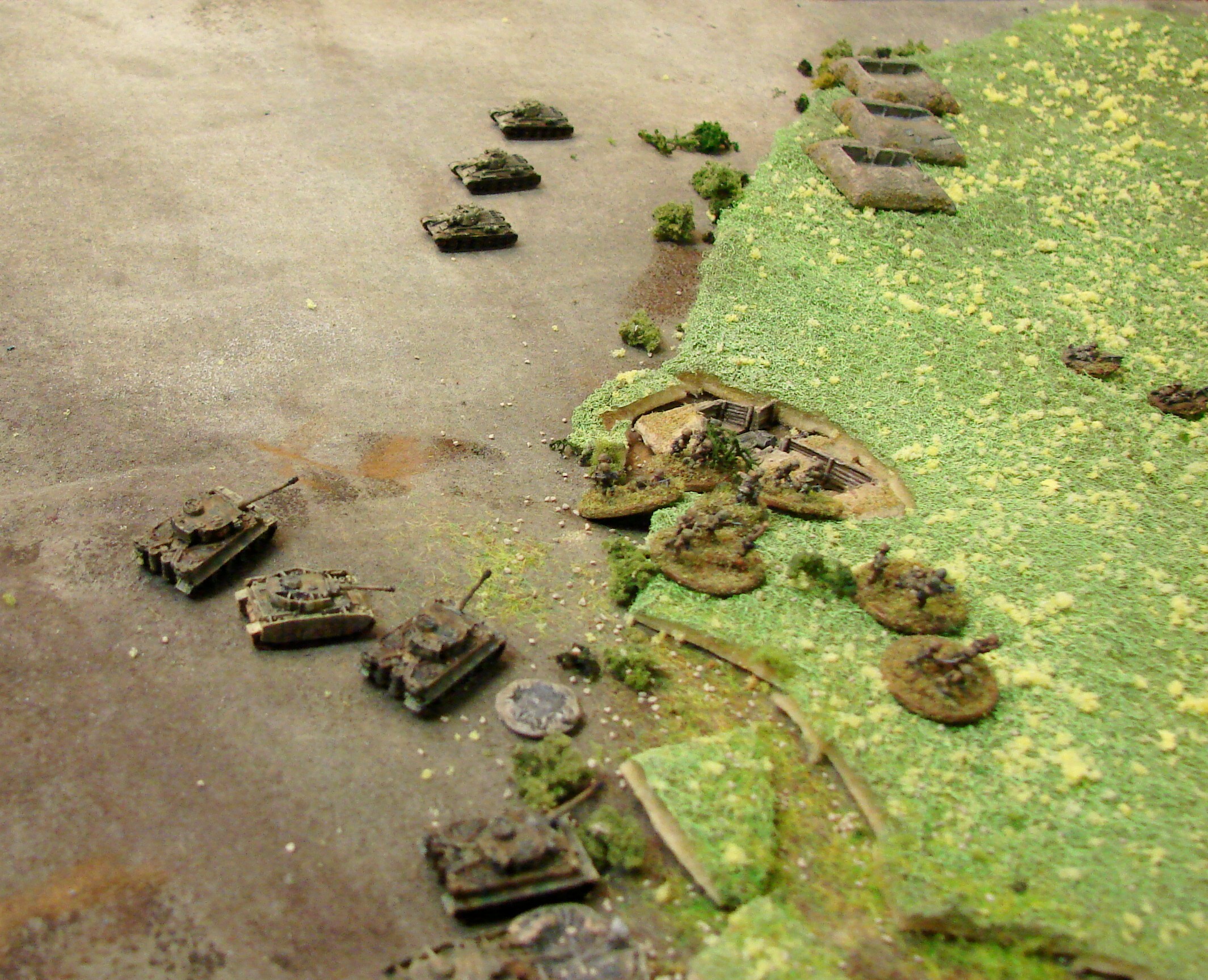 Surprise tank assault