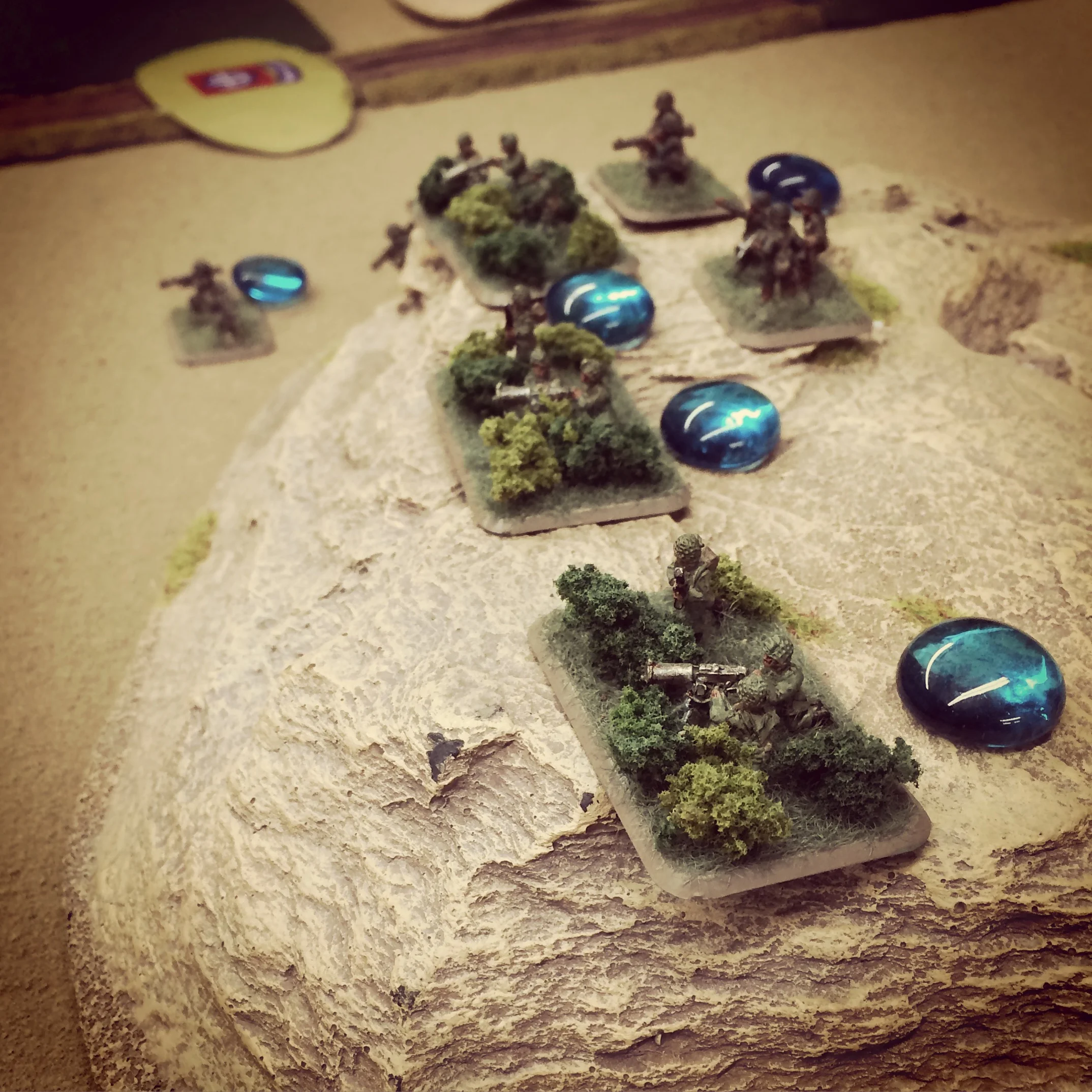 US machine gunners rally back to their positions and pour fire into the Italian lines