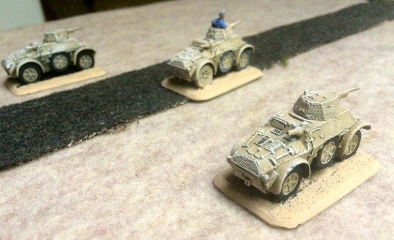 Autoblinda armoured cars race at the village, but are driven off by a platoon of Vickers guns. Driving an up-engined tin can into a hail of .303 lead proves too much for the heroes of Italy.