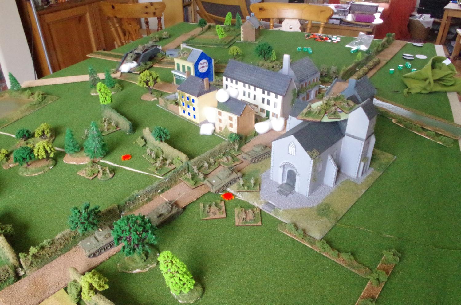  The armoured advance stalls as tanks get knocked out