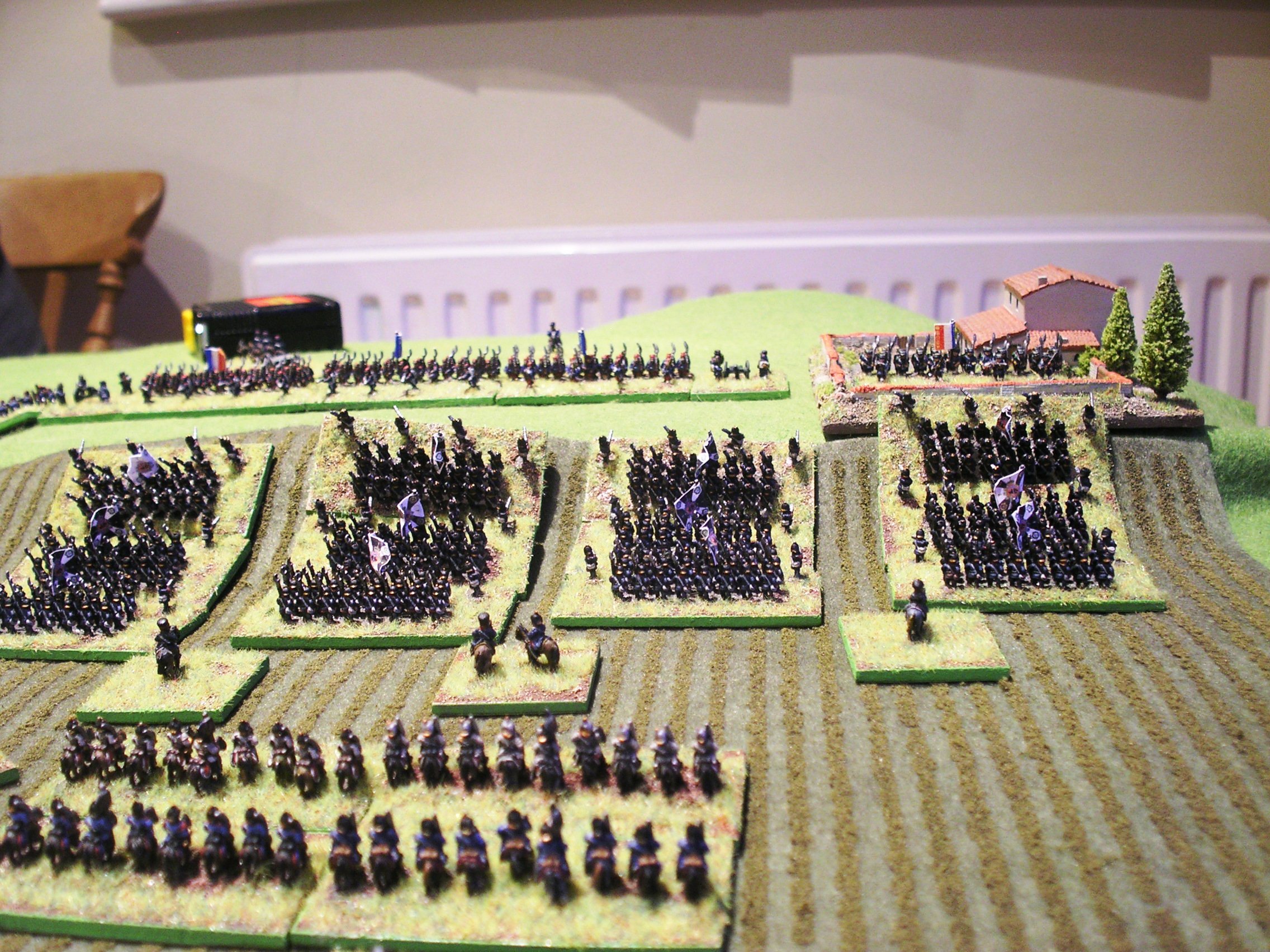 the prussians in position for their assault, about to receive fire from the french line