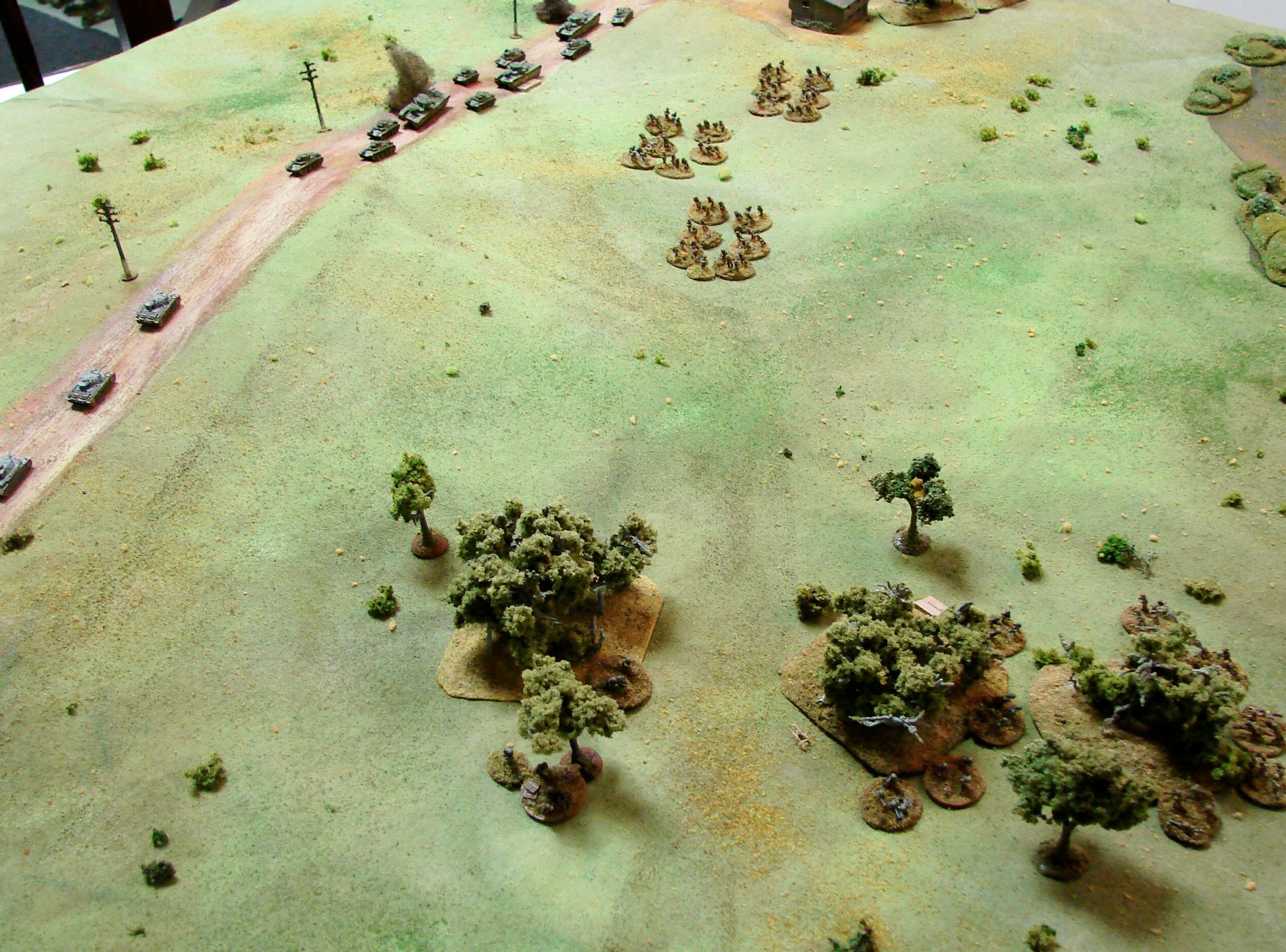 New threat emerges By this time the grenadiers in the woods are feeling a little overwhelmed. They've held off one platoon that got right next to them, & another platoon that tries to get behind them.