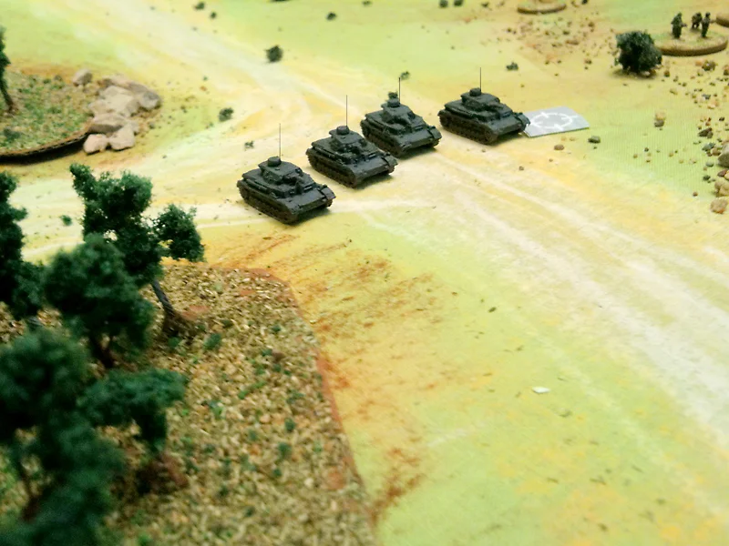 The A13s paid the German tanks with the same coin…