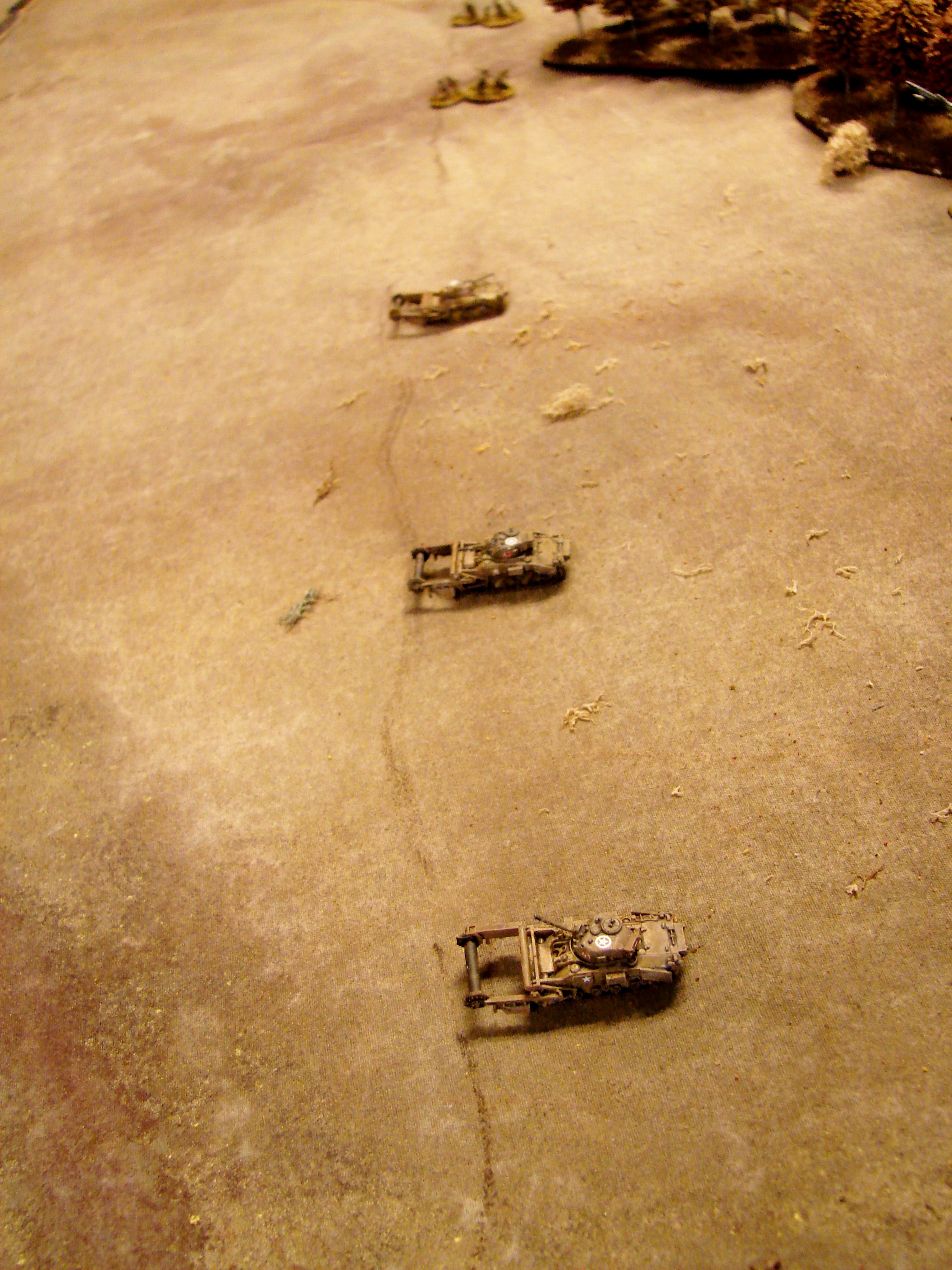Crabs to the Mines The Sherman Crabs move to the edge of the minefield along with a couple of pioneer sections. The British knew where the front edge of the mines were but not the depth of the field.