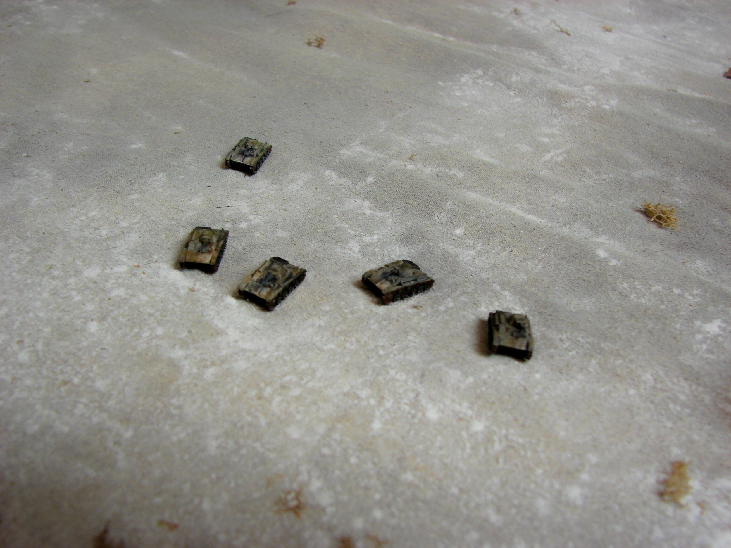 T-60s Driven Off The Pak 35 and Sdkfz 10/4 finally managed to convince these light tanks to retire. Another case of not so great dice rolls by the Germans. The best they got was a 'retire' result on the leader's tank, which caused the rest to follow.