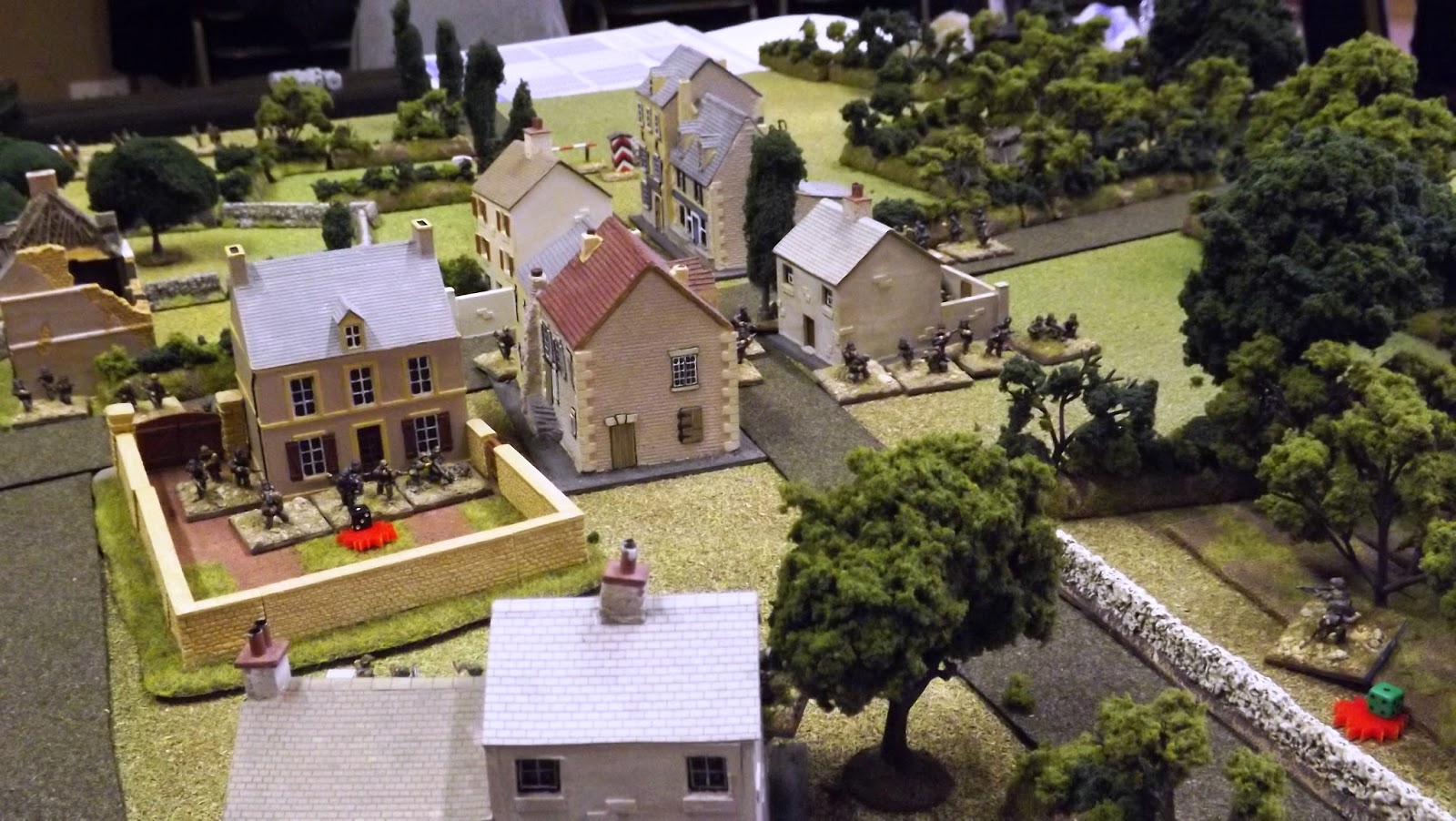 The battle at its height as US troops from Utah move in at the top of the picture
