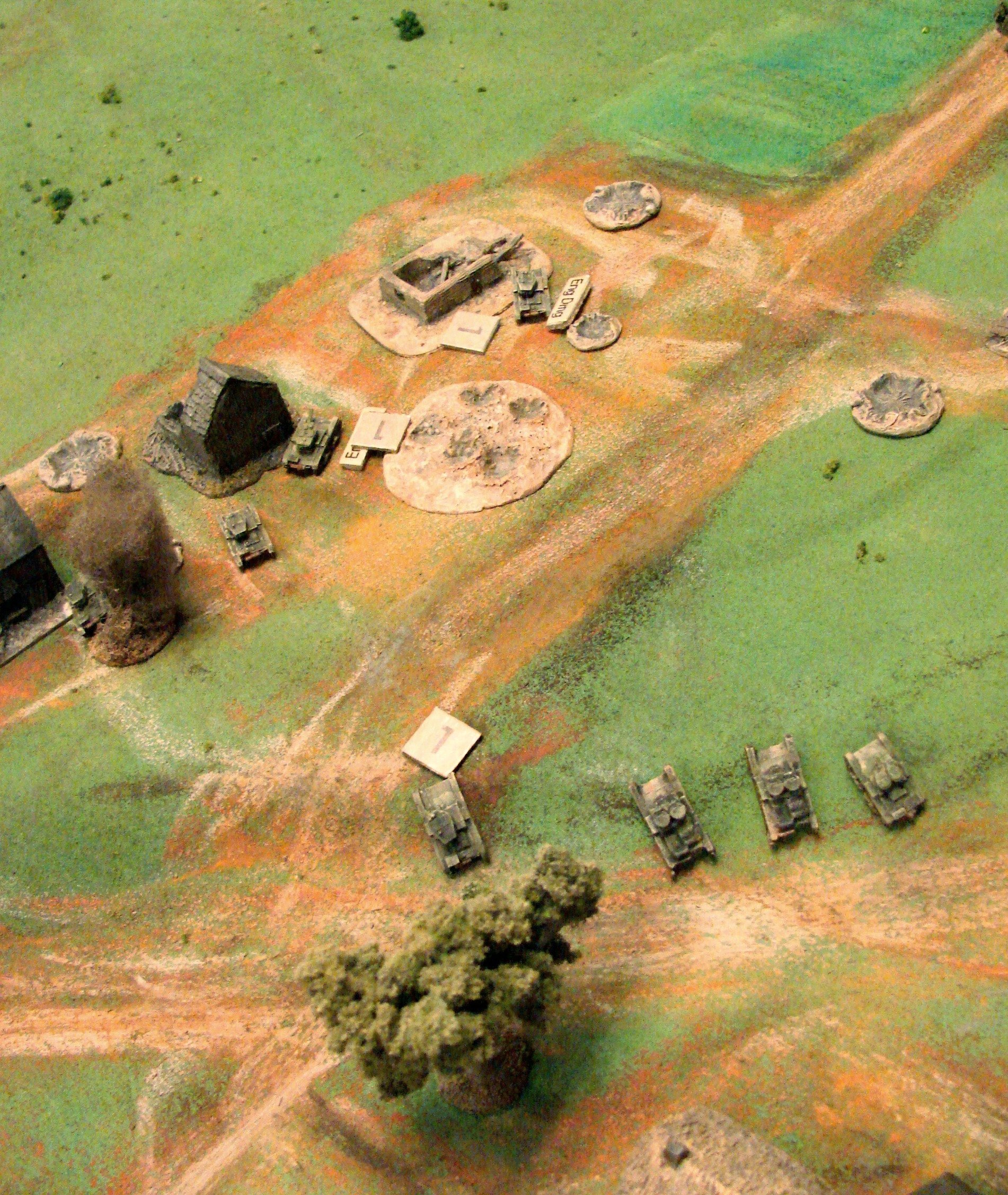 T26s hurting Two T26s have been abandoned, one is smoking, and three others have been damaged.