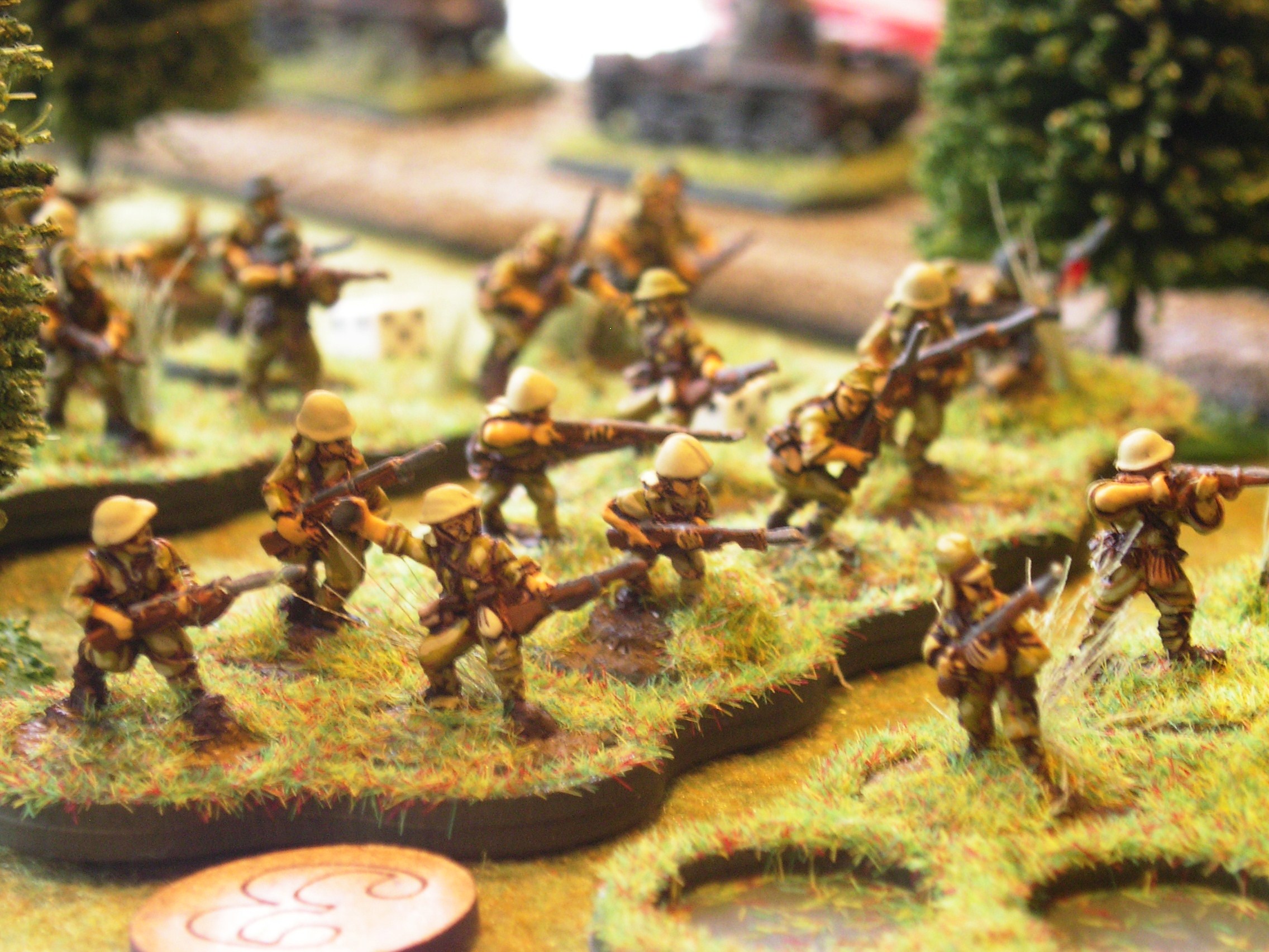 japanese platoon three advancing forward