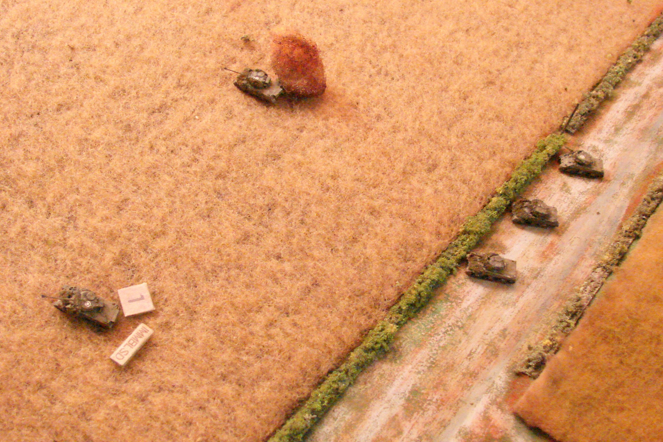 Another Firefly hit Intrending to lead the 2nd troop down to finish off the grenadiers near the RR cut, the troop CO takes the lead only to be the first victim of the 2nd Pak.