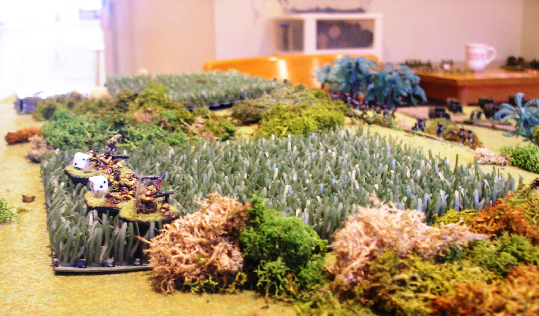 japanese machine guns high on the ridge
