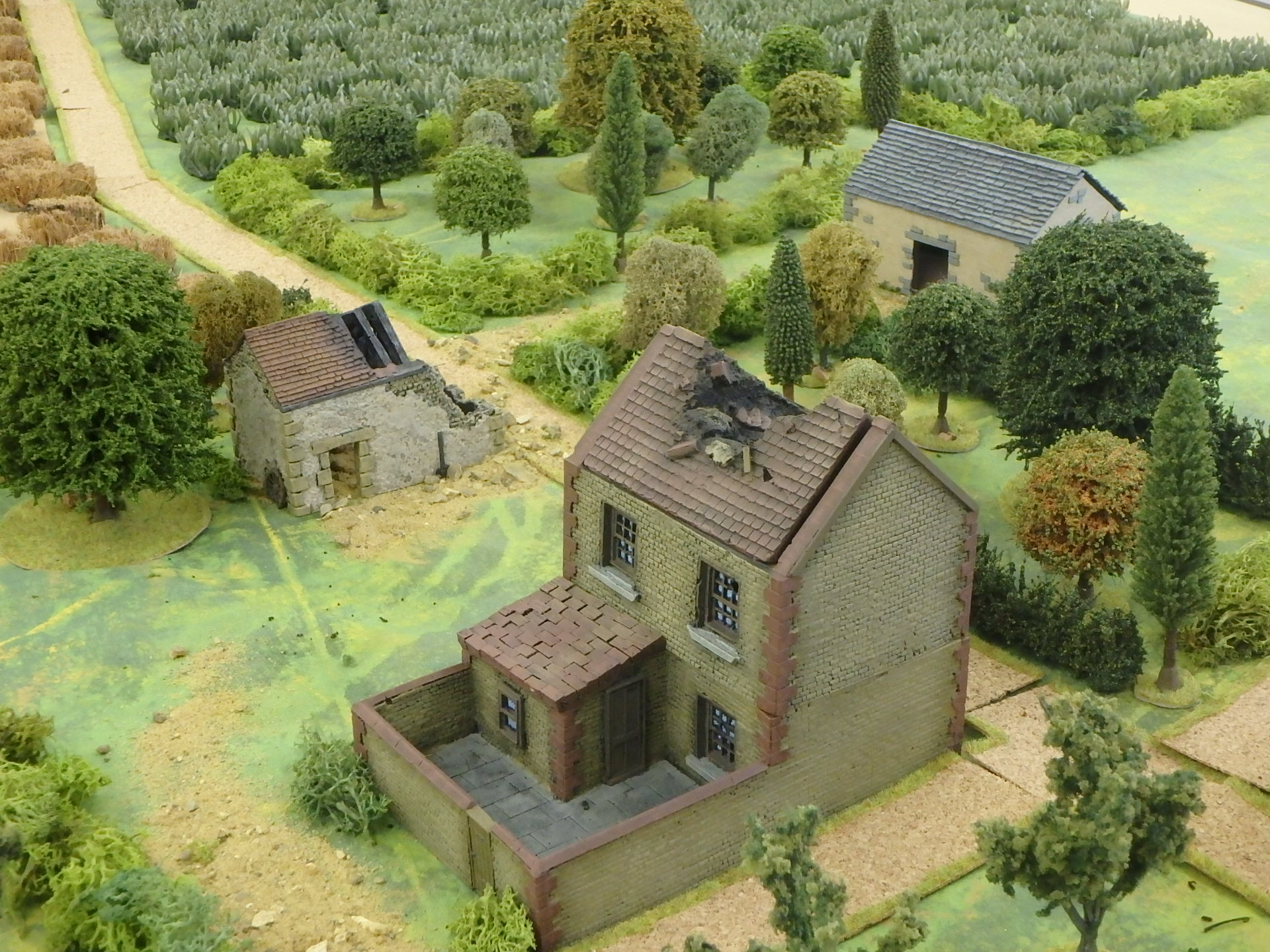 Close-up of the village.