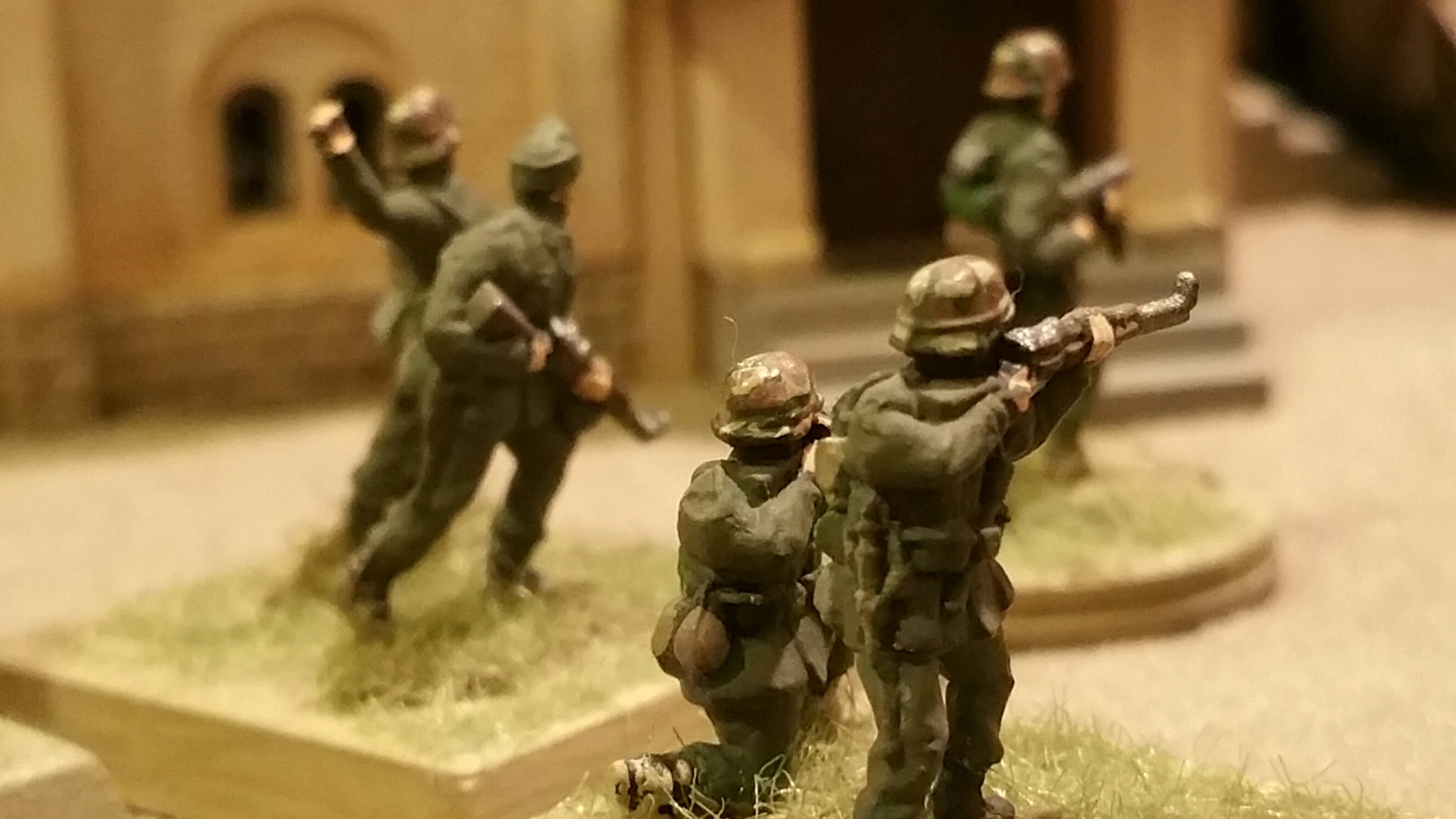   Close-up view of the victorious German panzer grenadiers.  