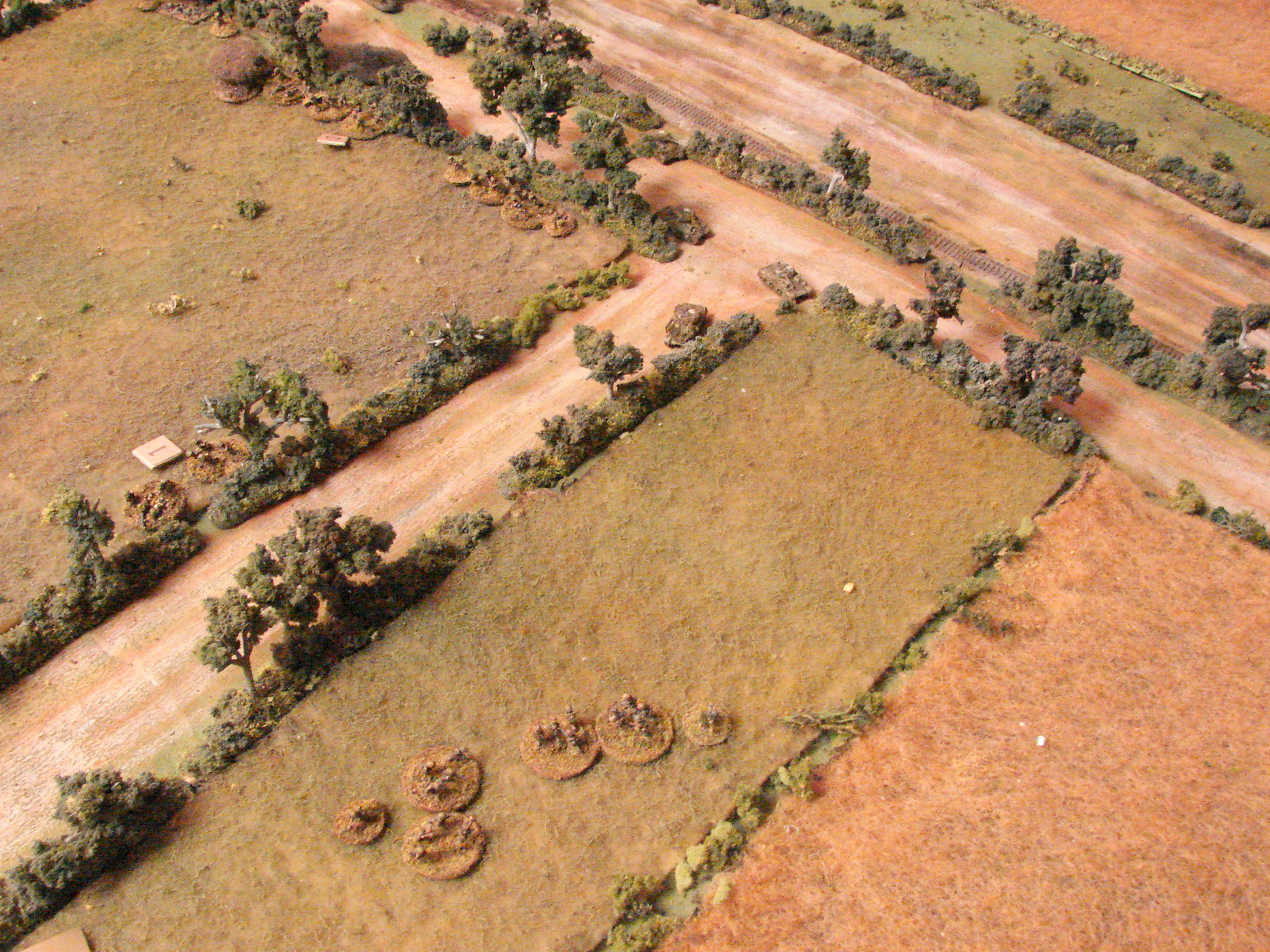 Shermans moving into position The 2nd troop spreads out to try to get some flank shots on the approaching Tigers. The other grenadier platoon is spotted in the field as it moves up also.
