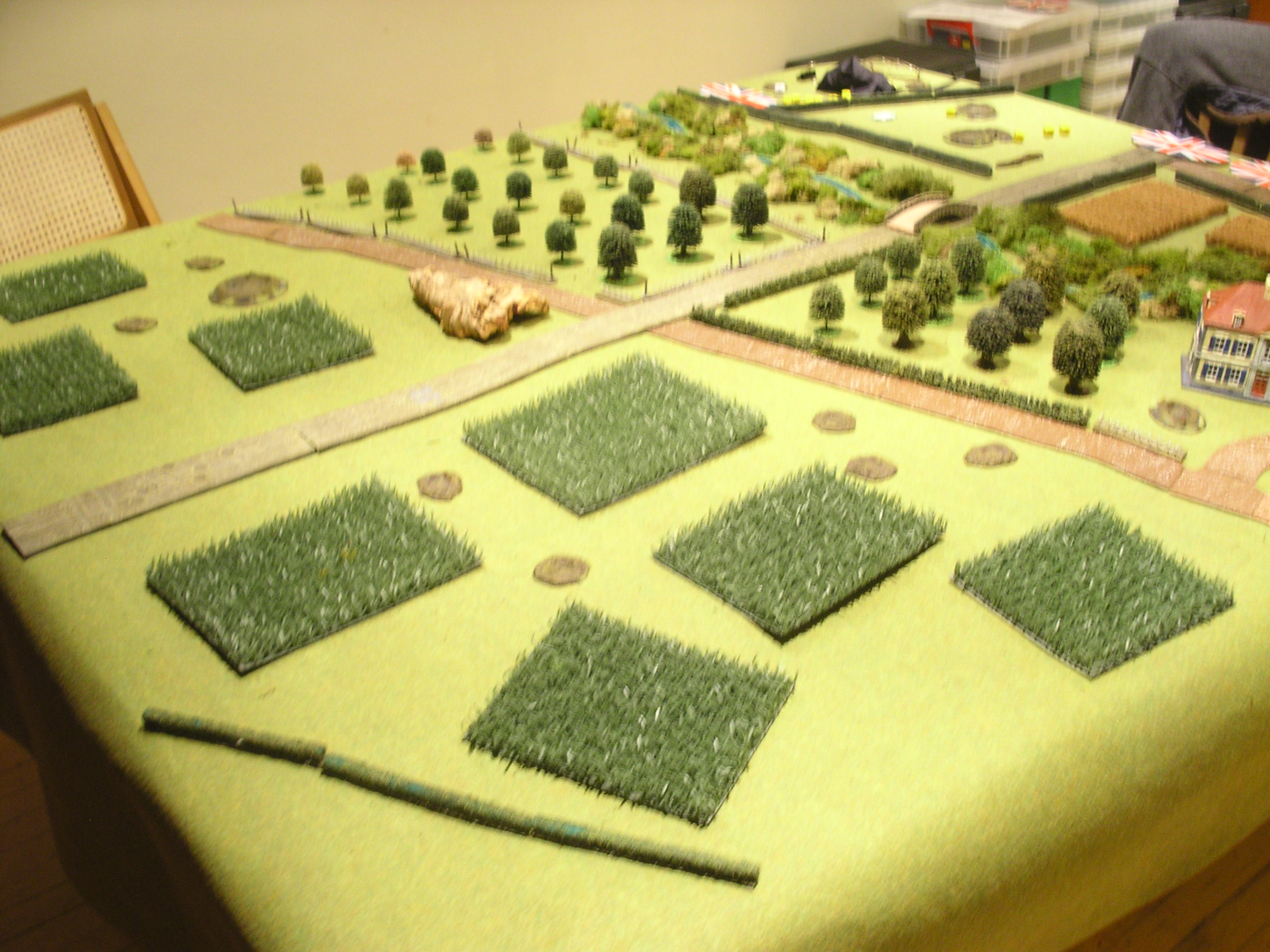 a rather fuzzy view of the table from the german end