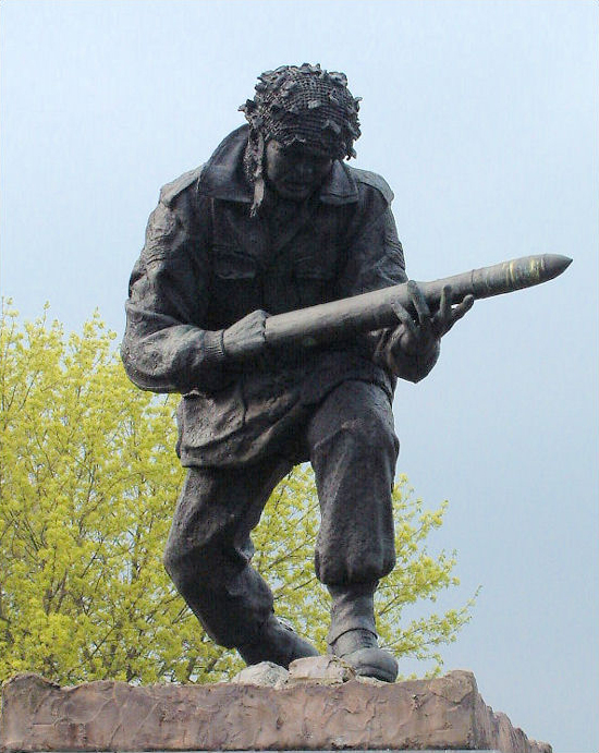 statue to John Baskeyfield unveiled in his home town of Stoke on Trent in 1990