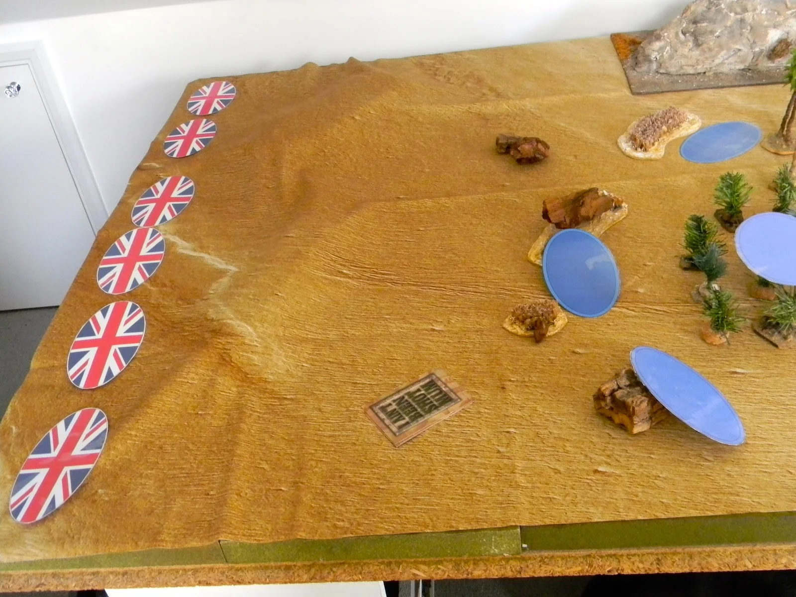   British forces on "Blinds" on their start line  