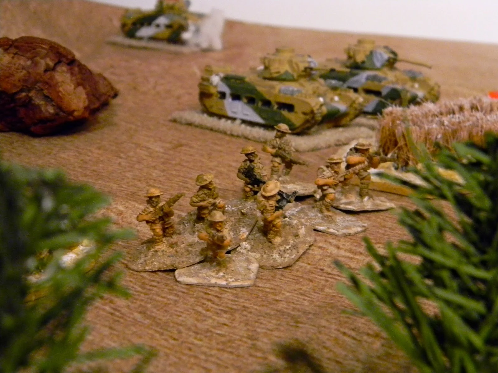      More British infantry infiltrate the Italian positions  