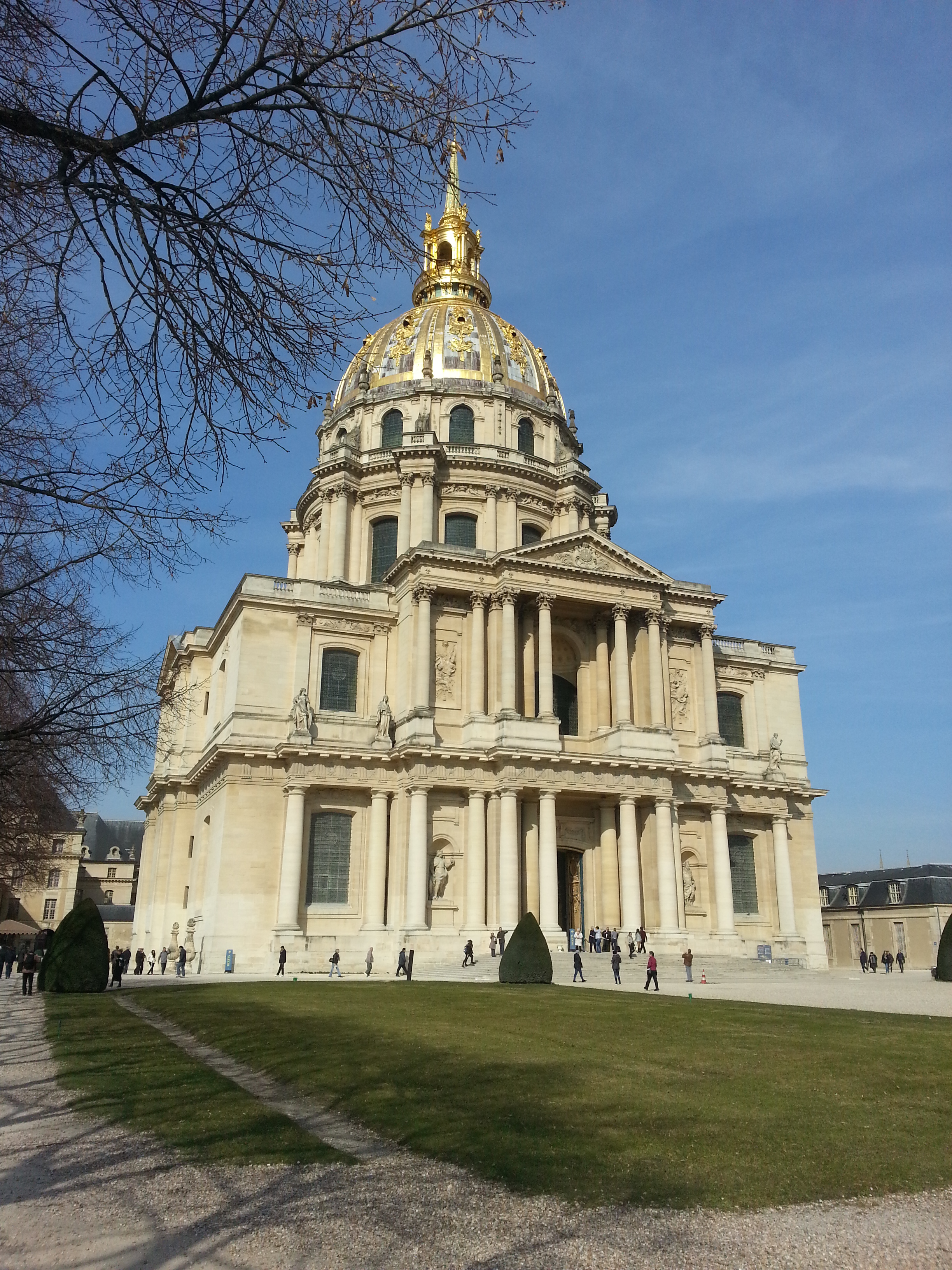 The Dome des Invalides (above) containing Napoleon's tomb (right)