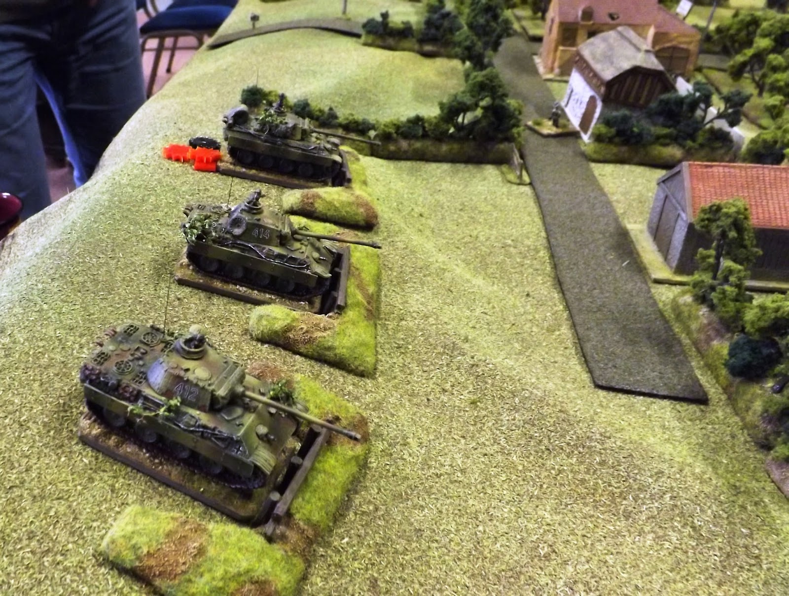 The dug in Panther platoon provided valuable support to their infantry in the farm area