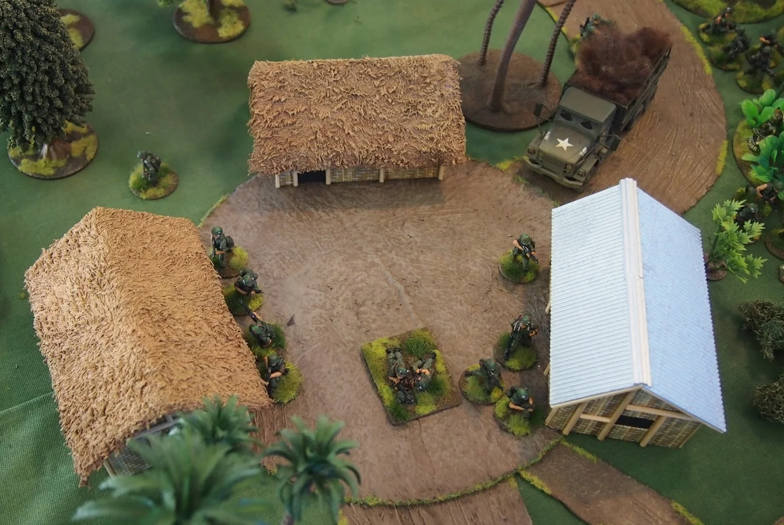 Three buildings searched