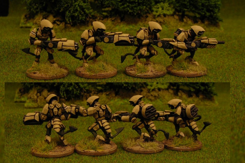 Soriog infantry with energy rifles