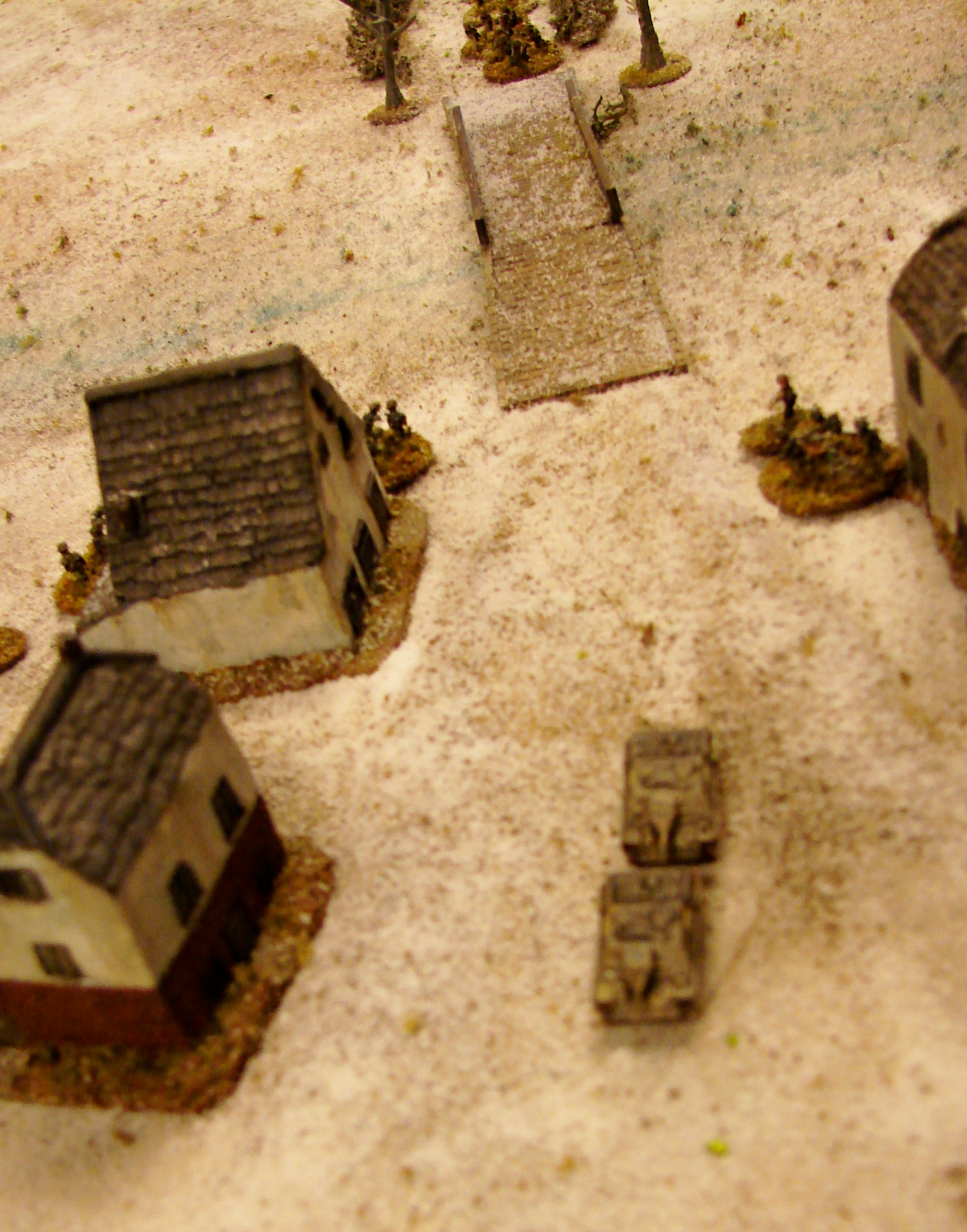 Back to the depot The Panzerjaeger IV slowly retire, leaving the defence of the bridge to the infantry panzerjaegers.