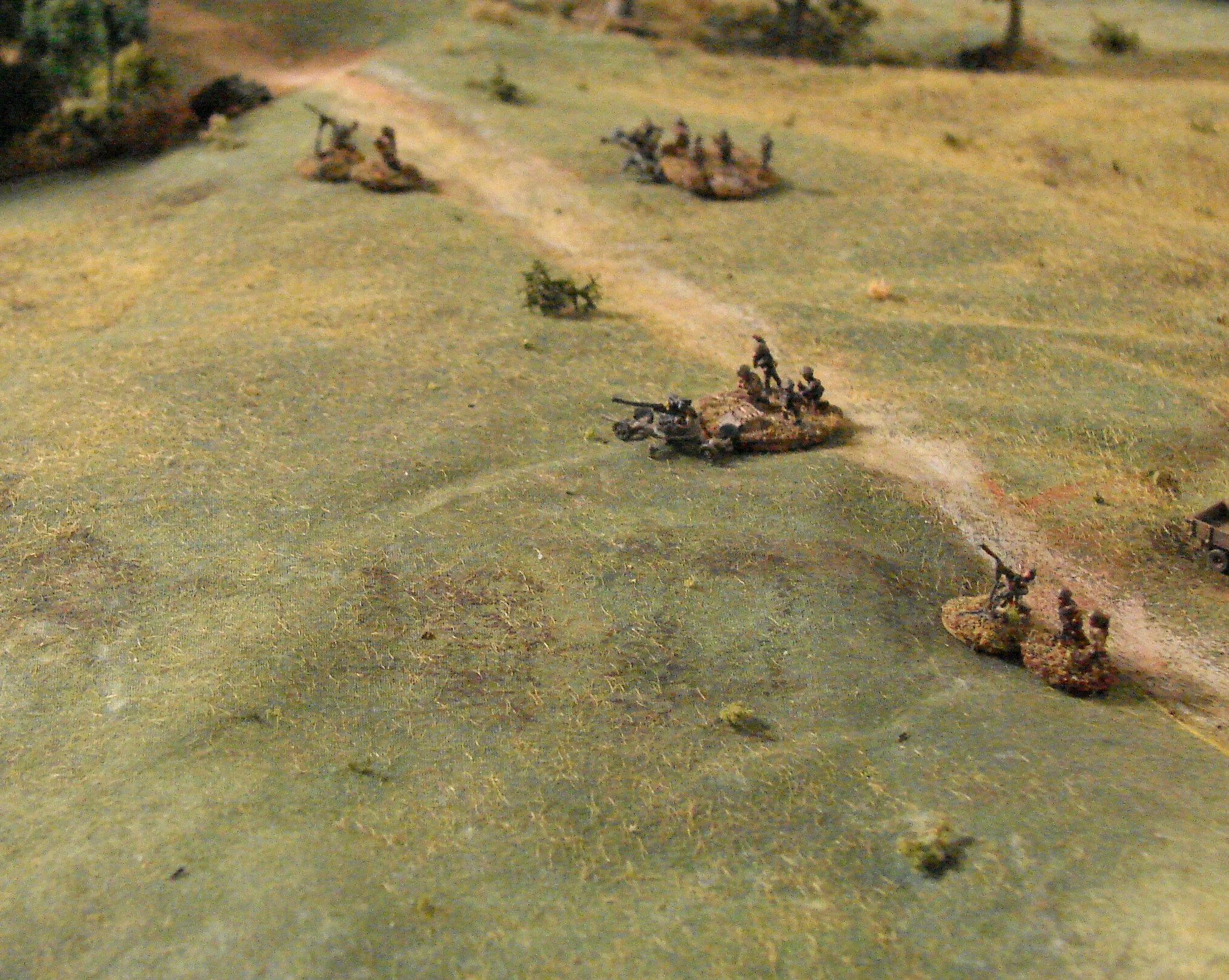 Soviet AAA unit Spread out on the heights behind the front. They were the target of a couple of Stuka attacks.