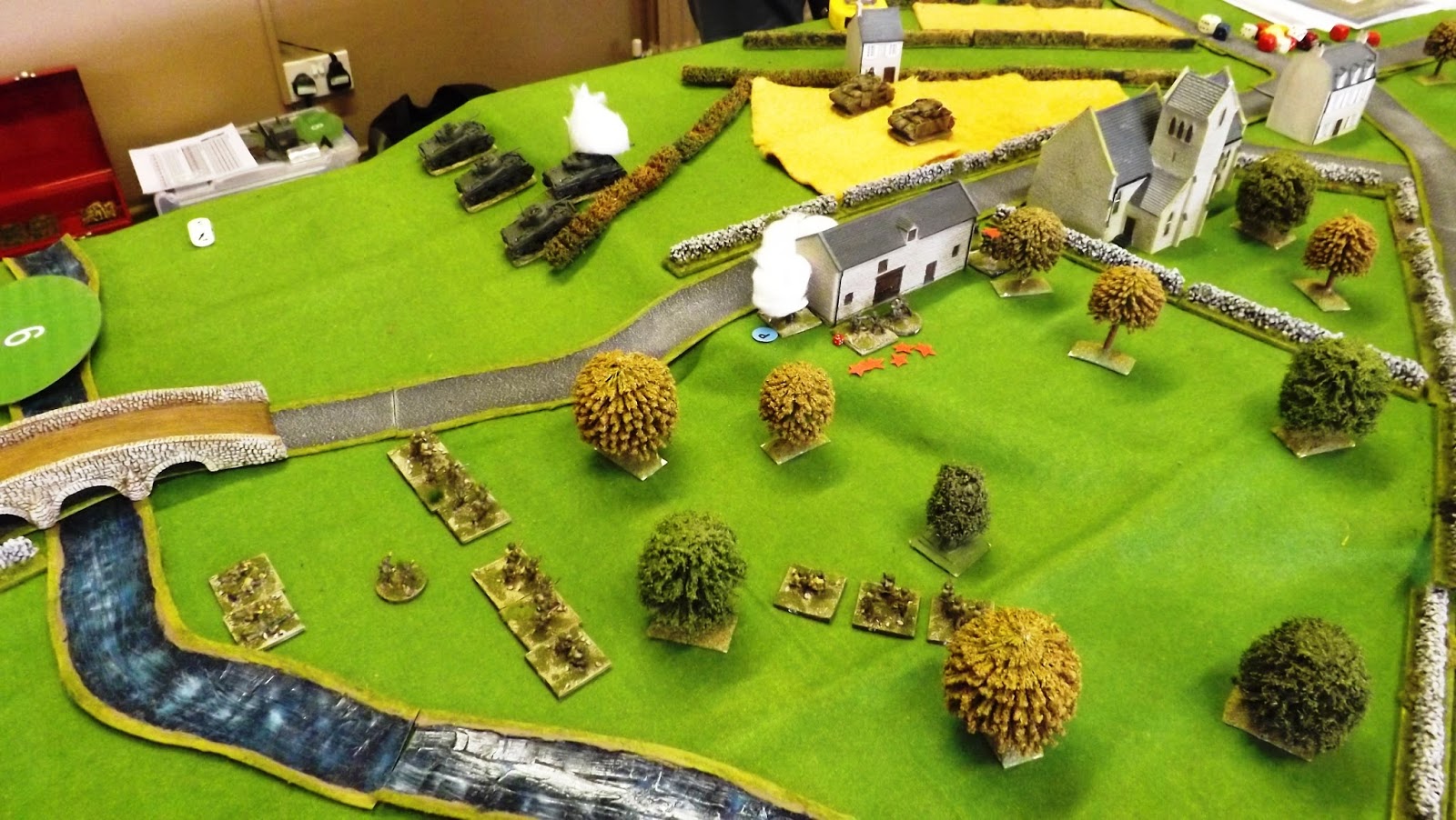 With the German infantry pinned and smoked off the Canadians prepare to assault