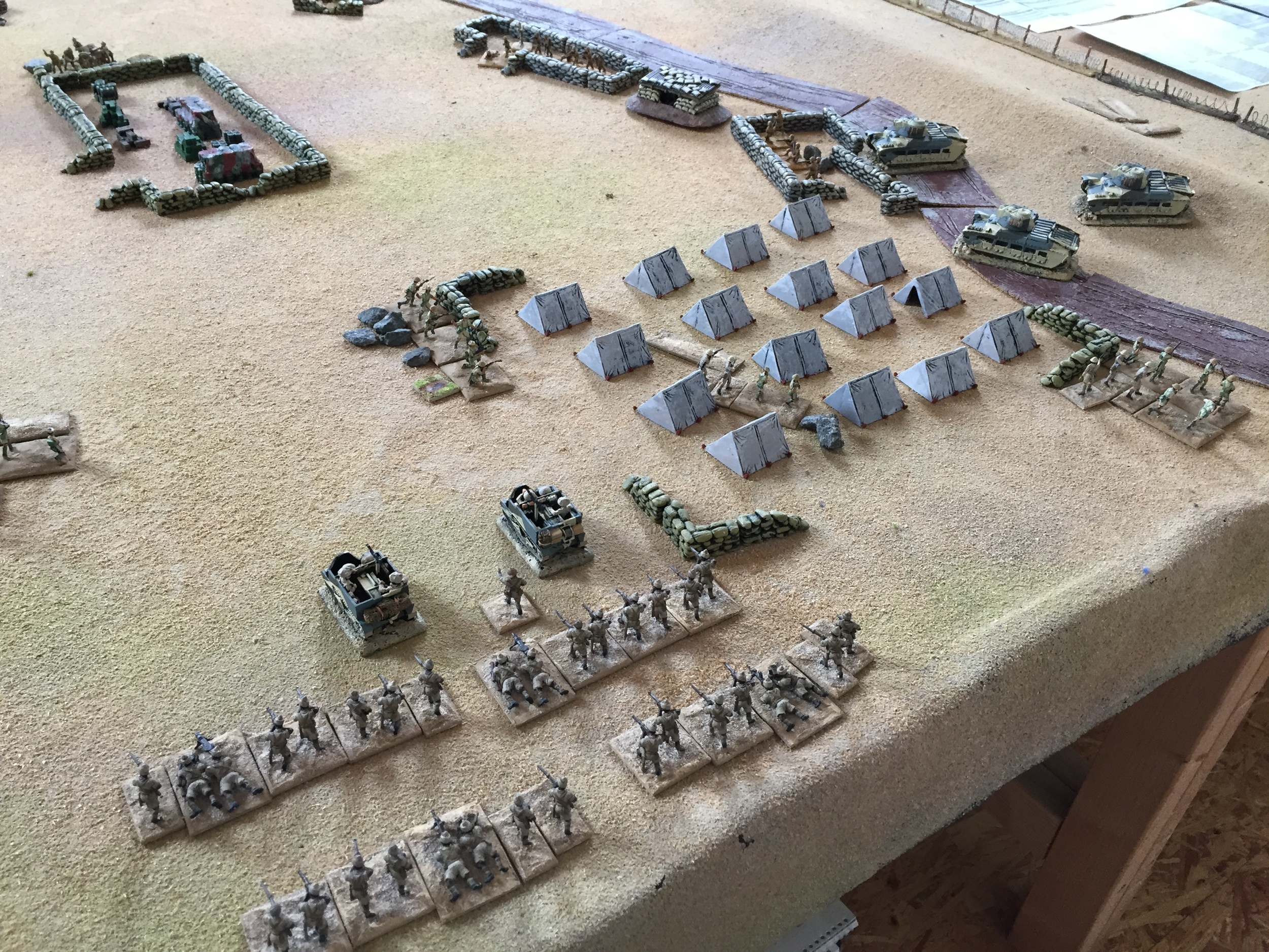 Elias throws another 6 and on comes a company of Indian infantry