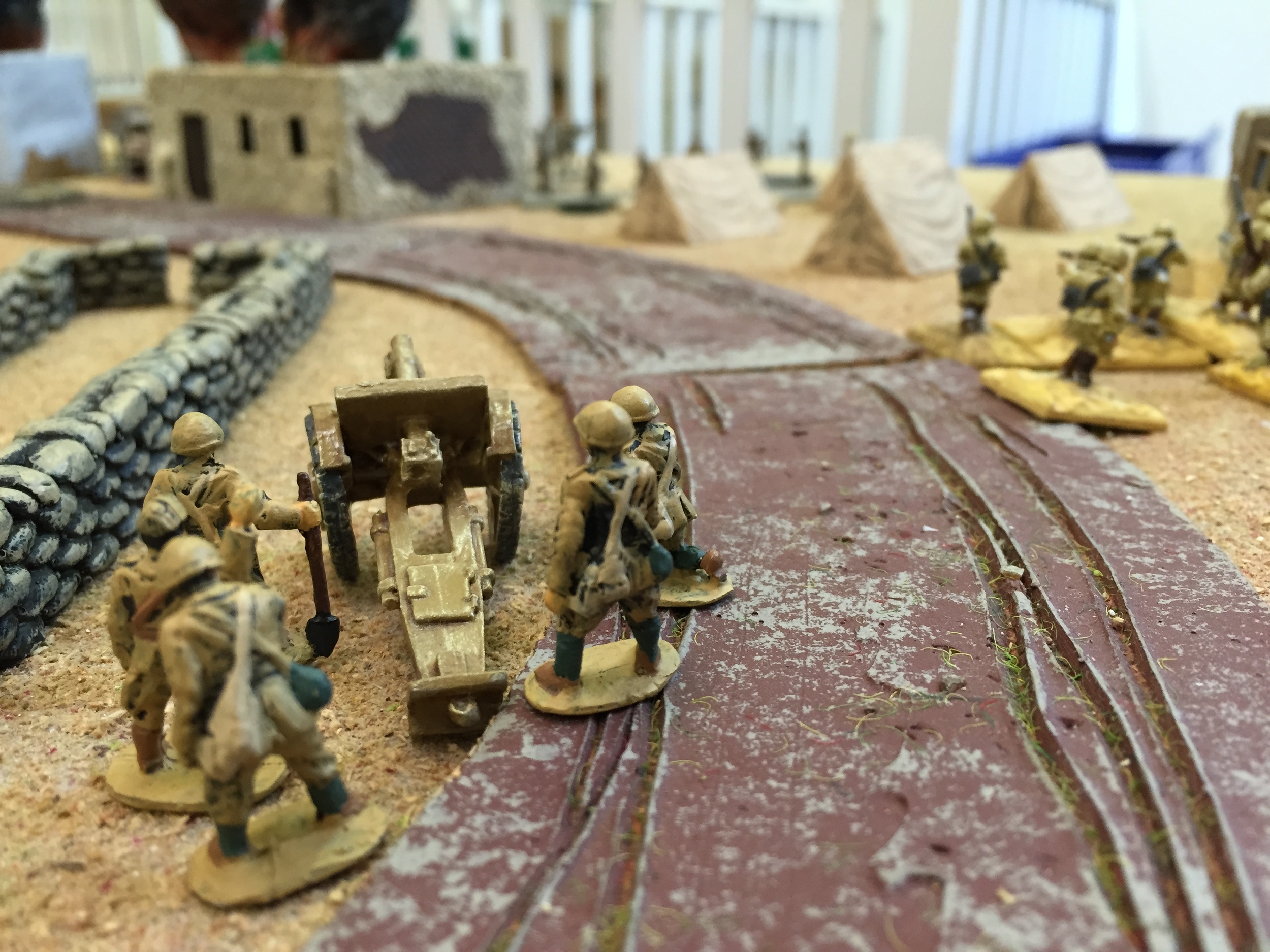Italian artillery in action