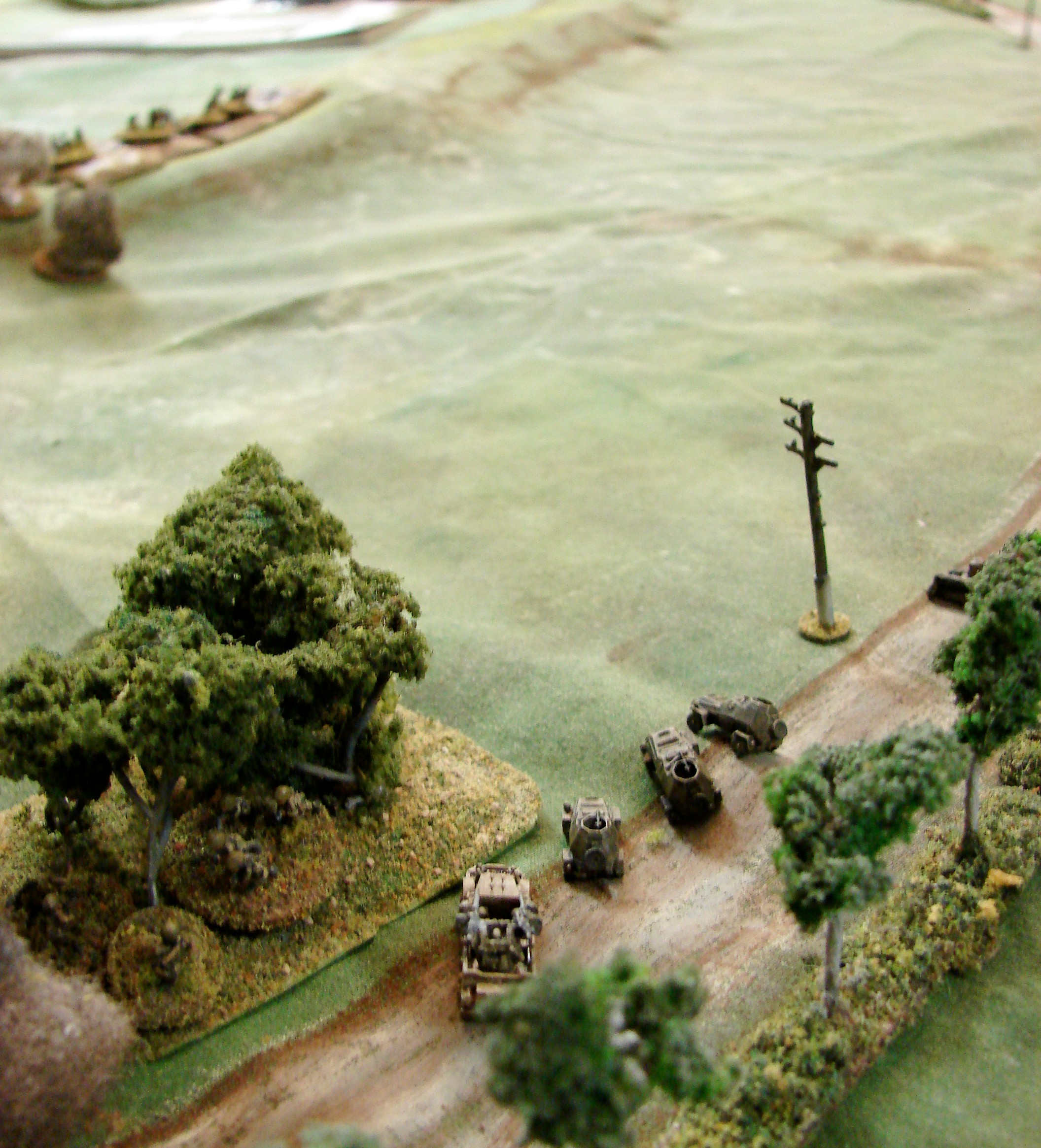 More Soviet recon adn a M17 ht The Ba64s and the M17 quad AA track move up to add their fire to the M4s. These were some of the units in the forward detachment of the 9th Guards Tank Brigade.