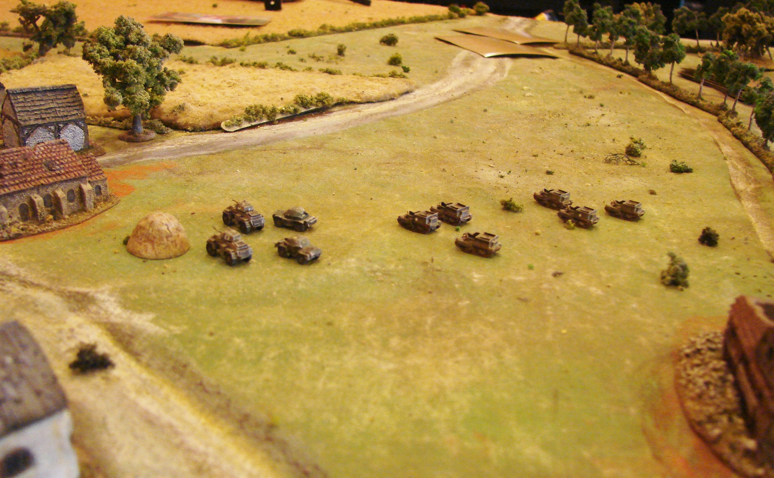 Recce Troop I had to fake it with some of the vehicles. I do not understand why no 6mm Humber LRC exist! Each troop had two Humber Mk IV armored cars, two Humber LRCs, two sections of carriers with total of six carriers, one 2-inch mortar and a PIAT, and four LMGs.