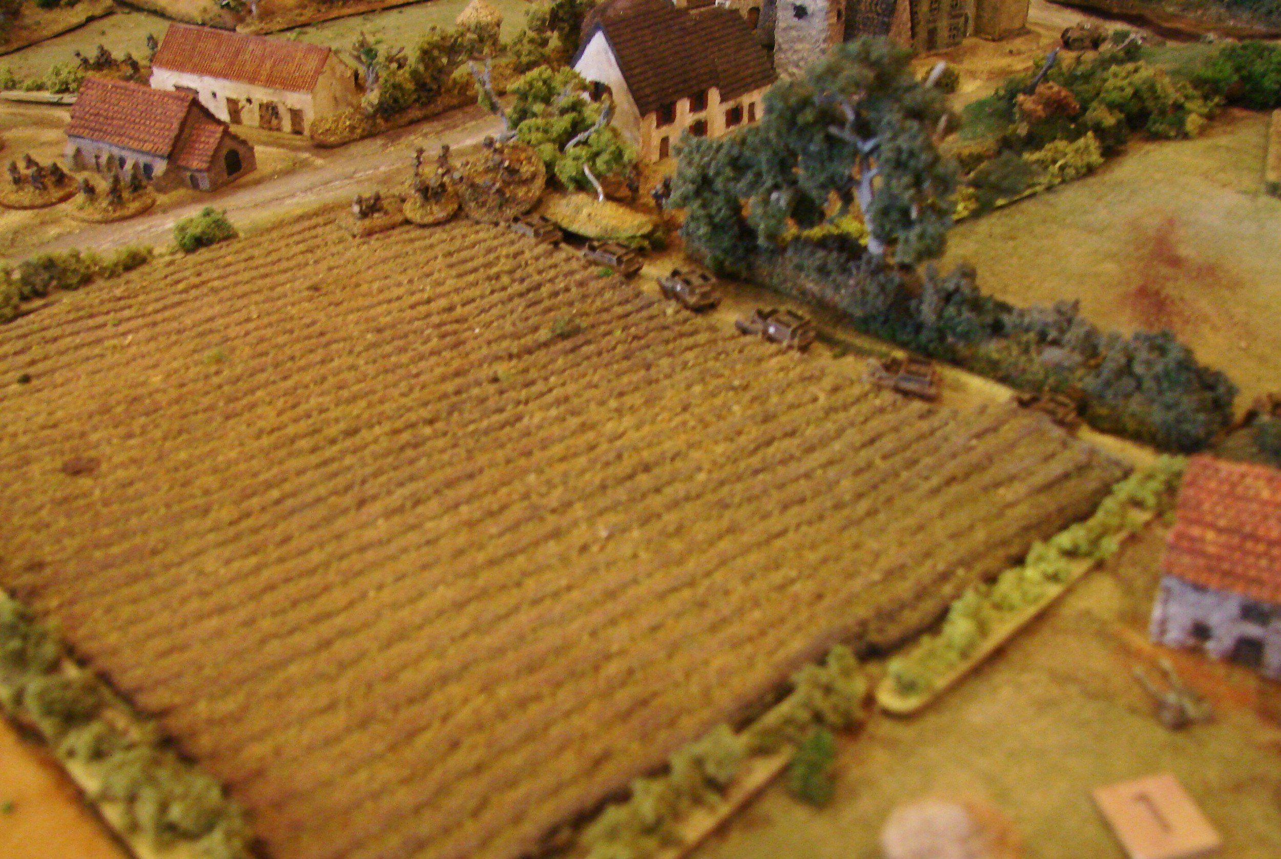 Carrier section wins the first round They manage to get into the hedgerows and drive back one of the German sections. The grenadiers quickly counterattack and drive the Brits back though. The German Big Man is a goner though.
