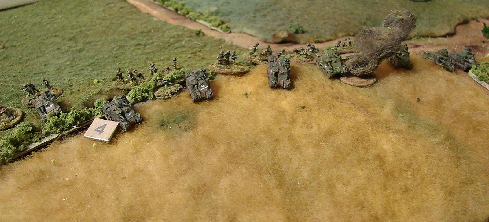 My Grants looking pretty shot up The exchange with the StuGs did not go all that well. The Company CO's tank exploded along with another one. And two others abandoned their vehicles.
