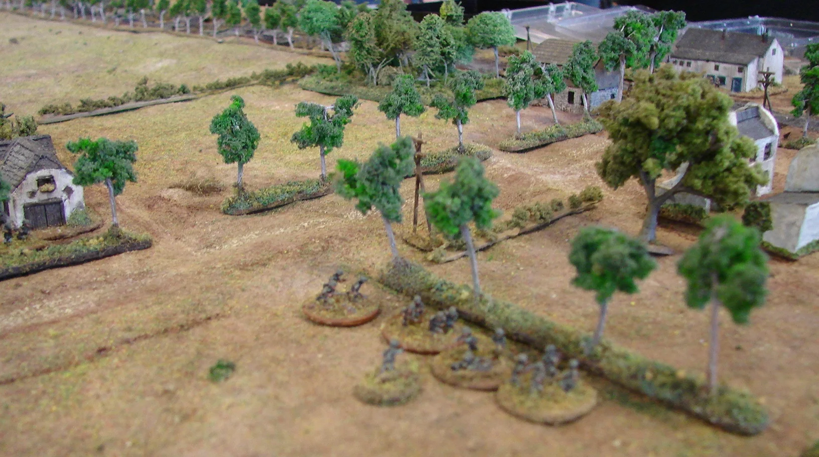 Grenadiers on the right John's first platoon hopes to get into some buildings close to the highway to cut off the Welsh.