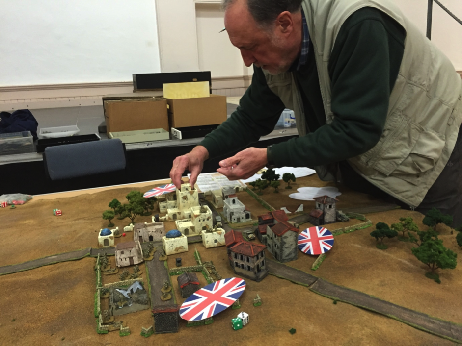 The damning picture of Colin hiding my command stand in the building!