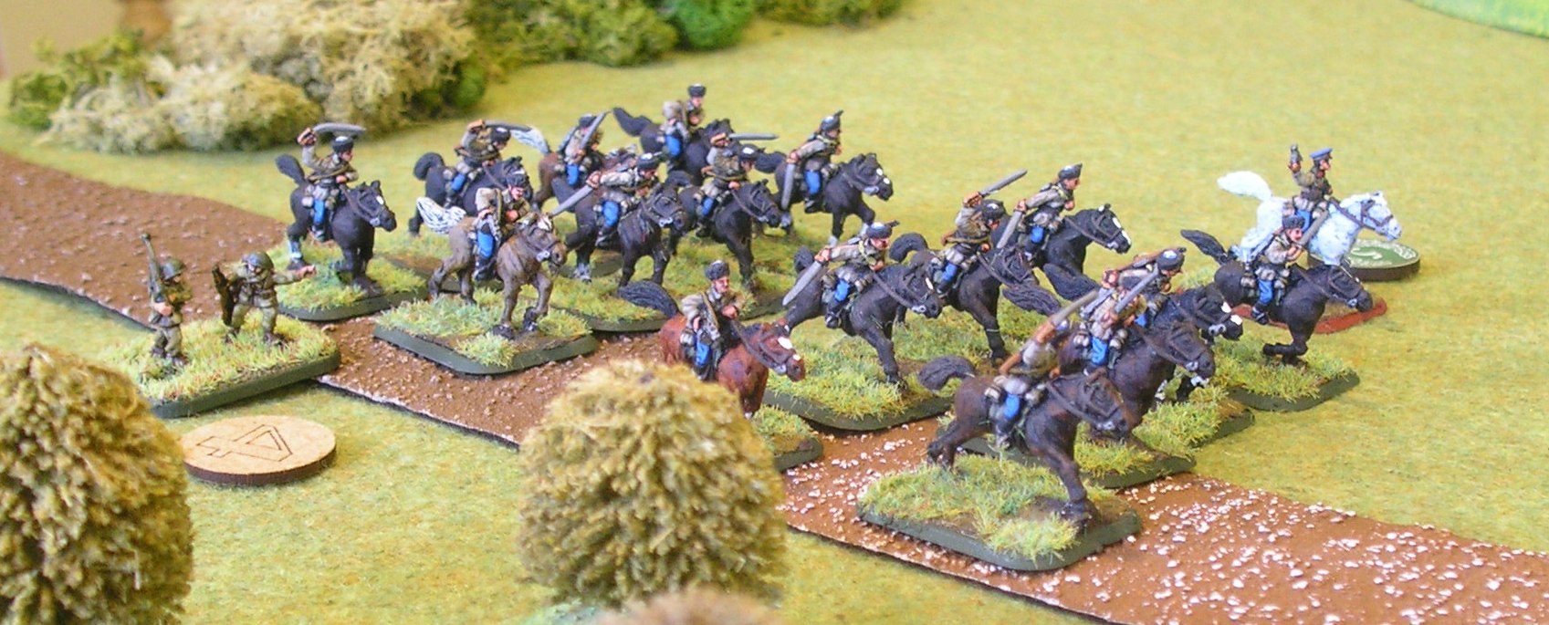 The fourth platoon of Polish cavalry arrive, dressed as Cossacks!