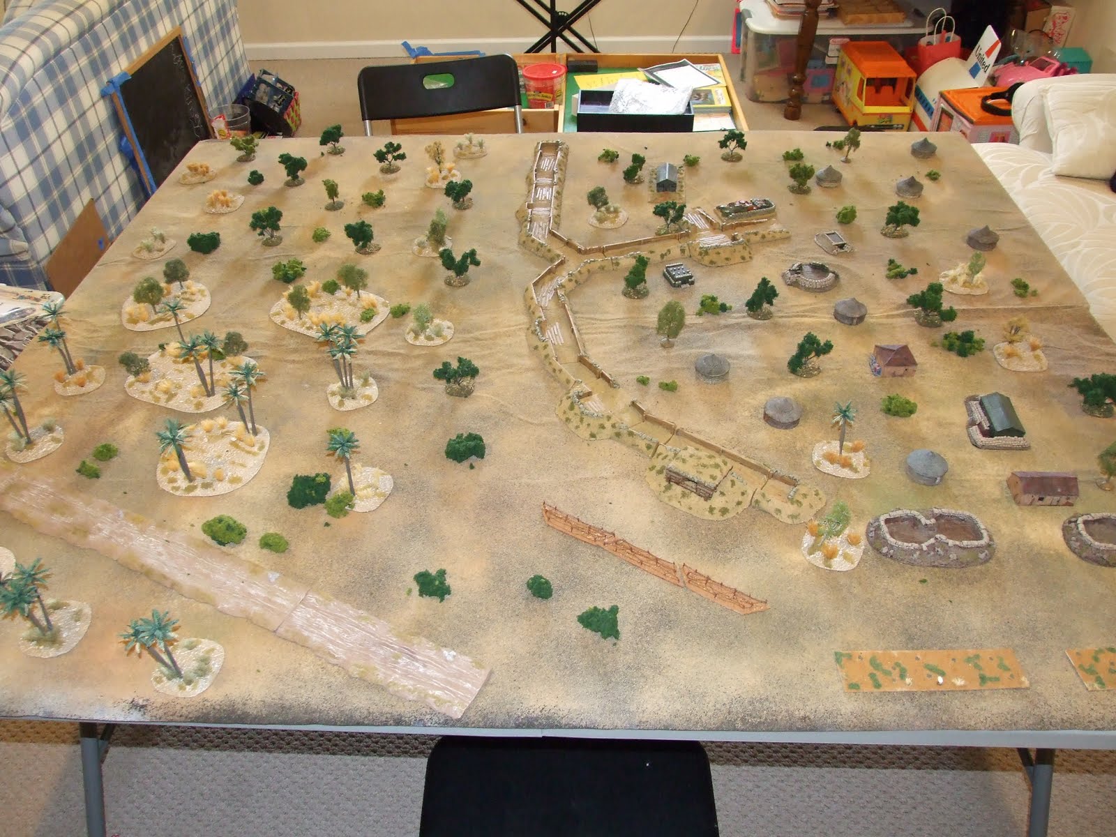 The latest iteration of the terrain setup.