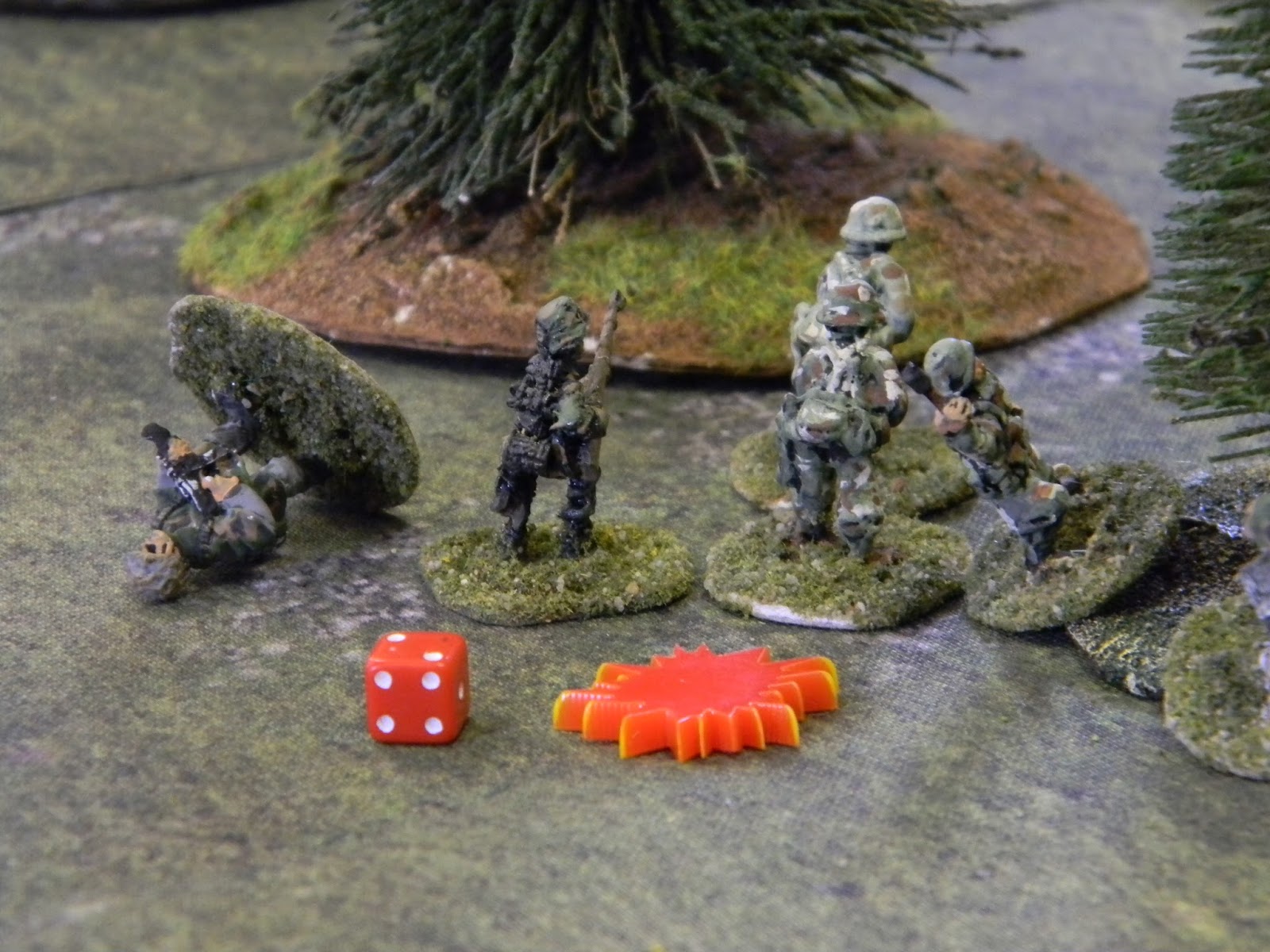  The sniper is good - a kill straight away plus two shocks and the unit is pinned down. 