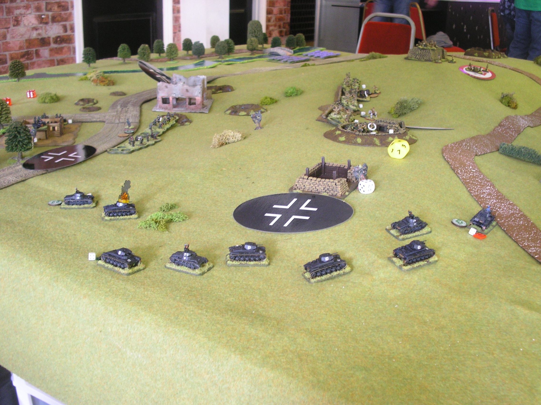outflanking the line with the panzers