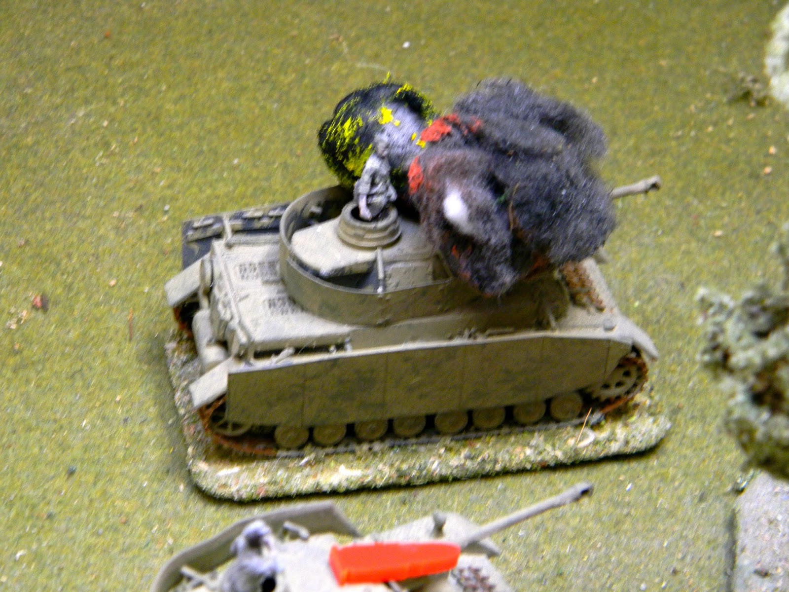 Just as well as his 50mm gun will be needed - a Pz IV explodes